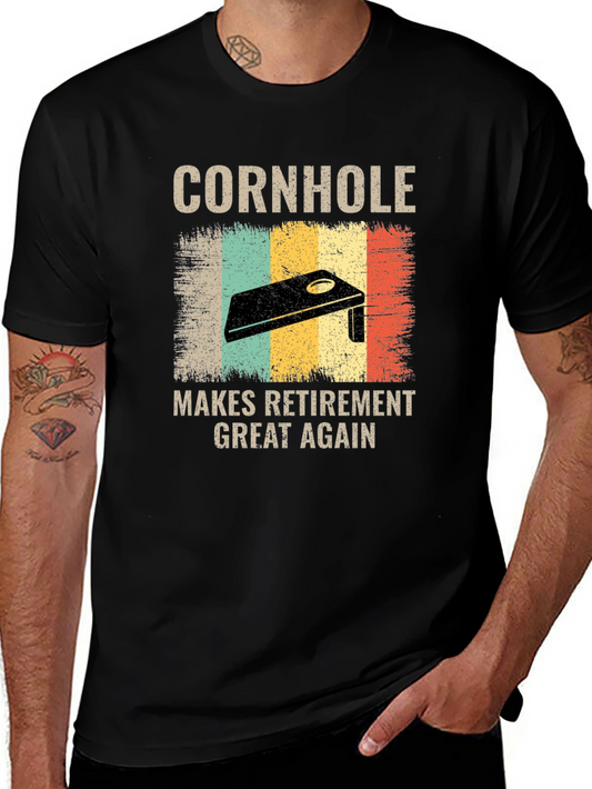 Cornhole Retirement T-Shirt - Makes Retirement Great Again
