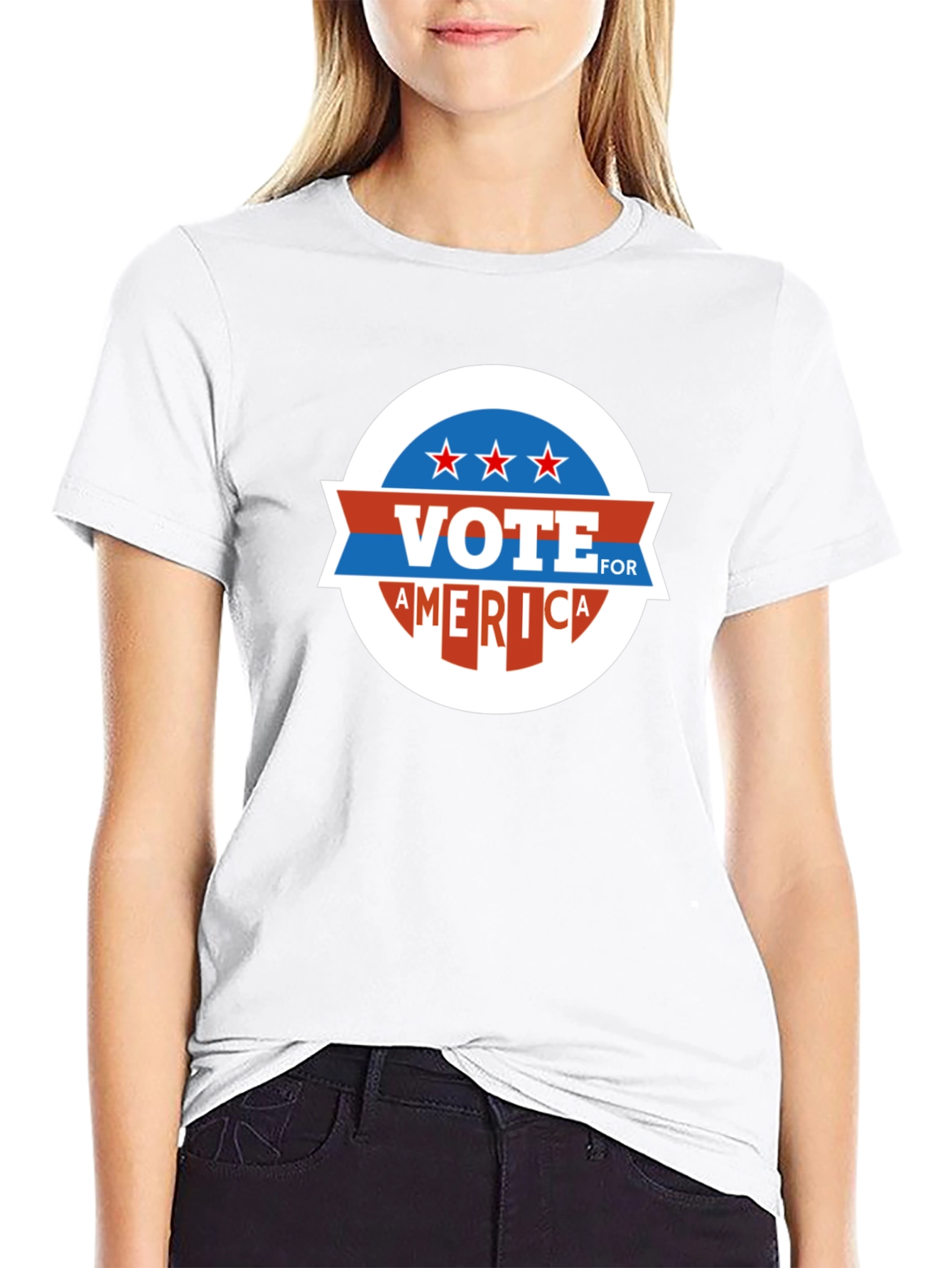 Vote For America Graphic Tee - Patriotic Design