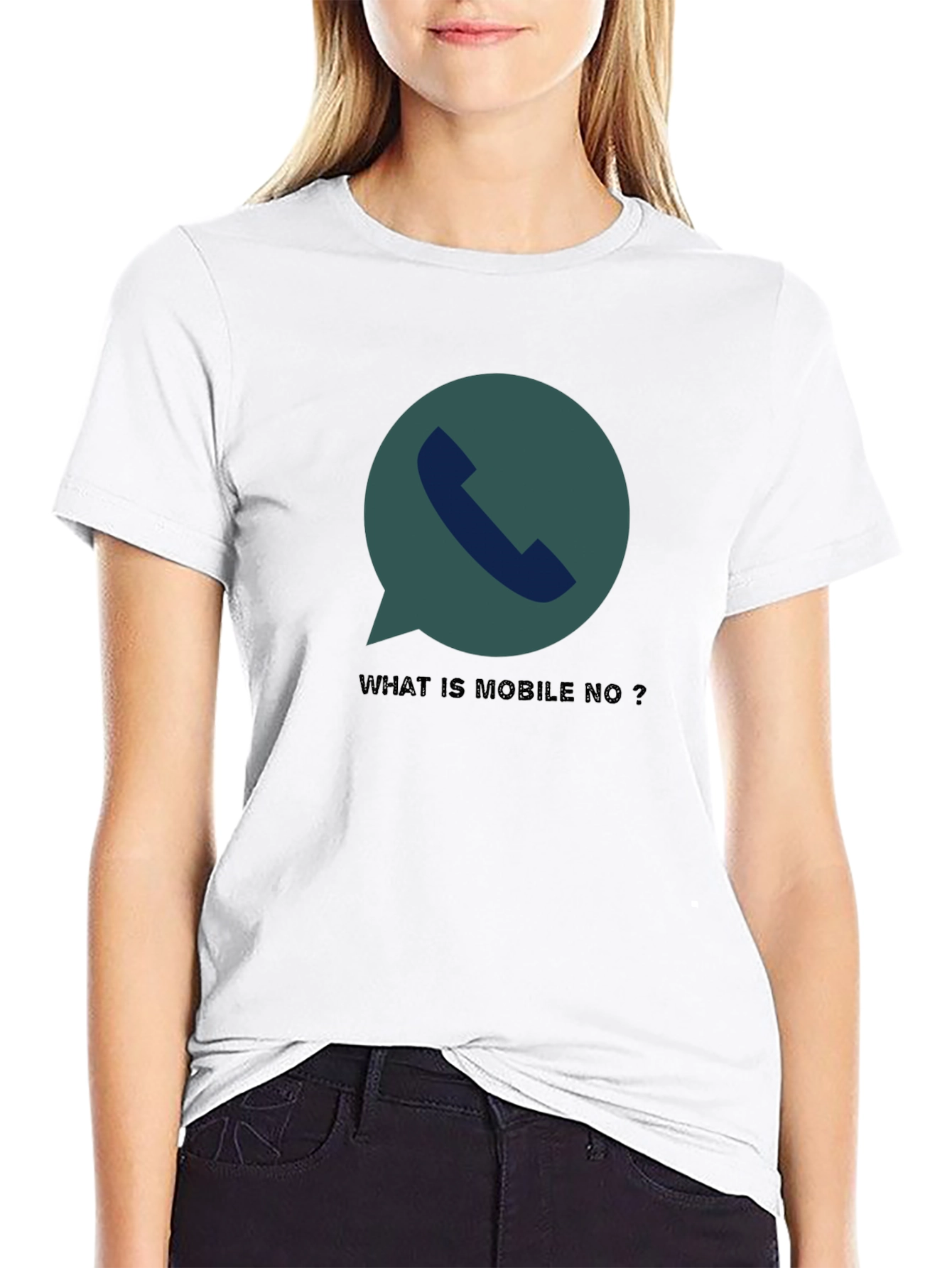 Humorous What is Mobile No? Graphic Tee