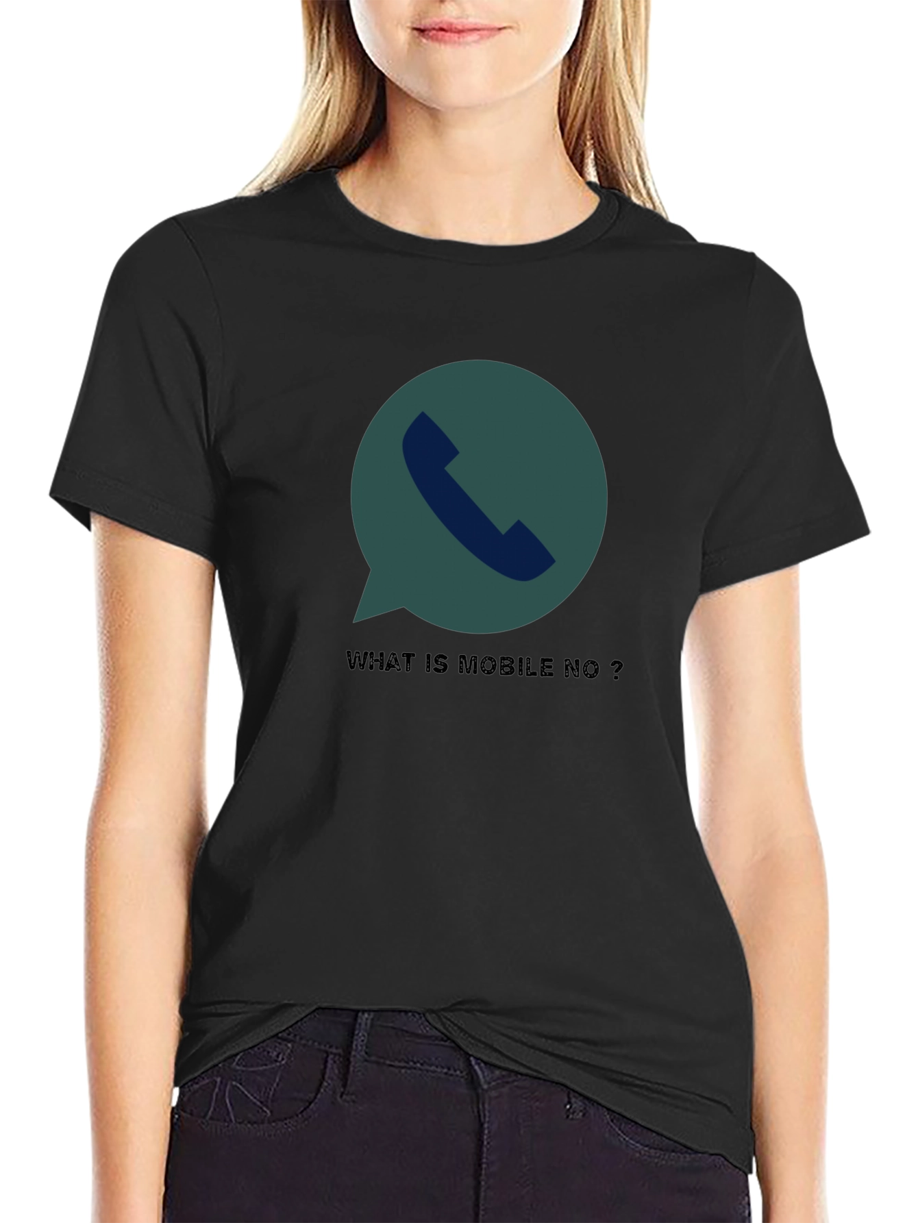 Humorous What is Mobile No? Graphic Tee