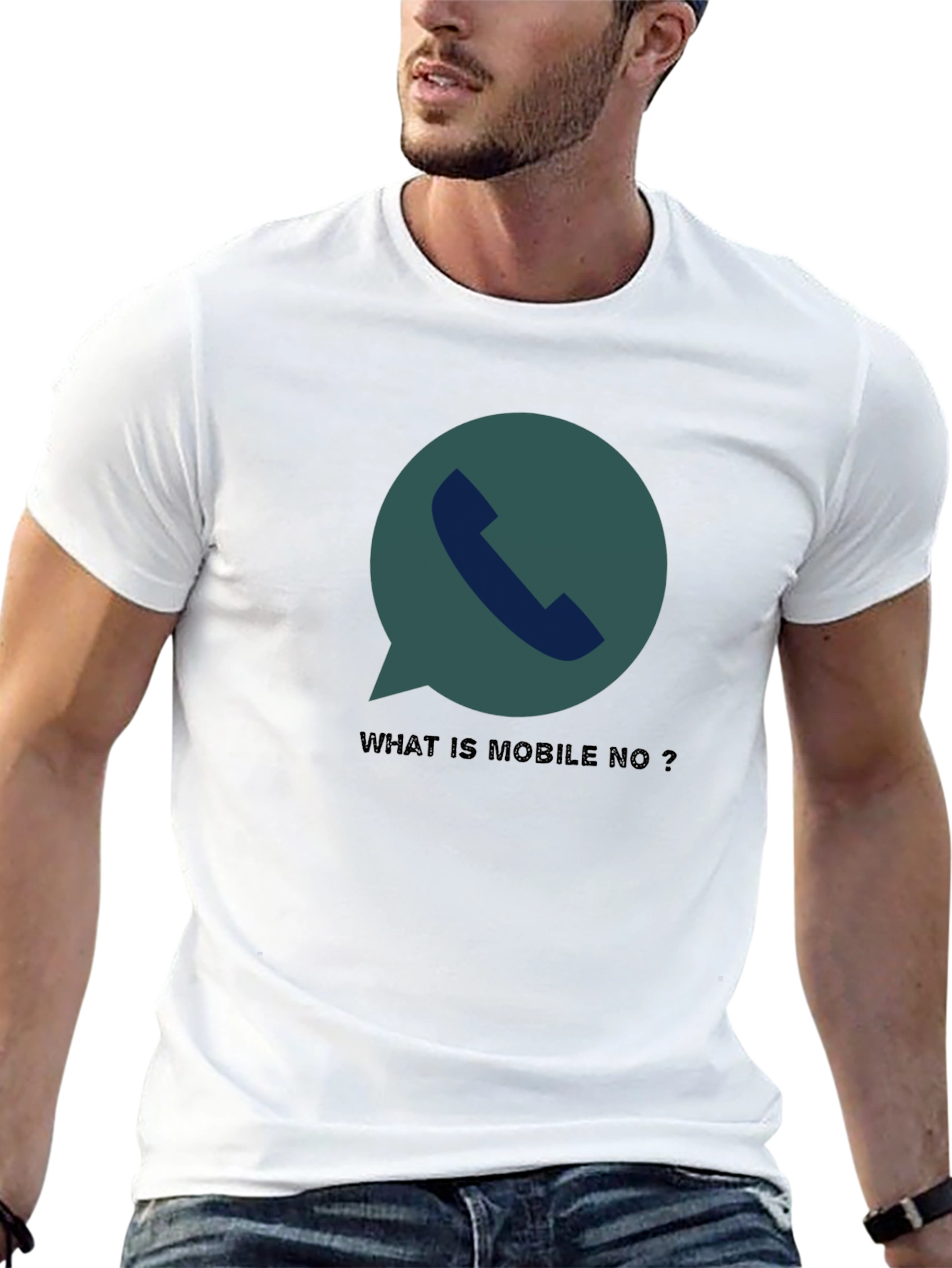 Humorous What is Mobile No? Graphic Tee
