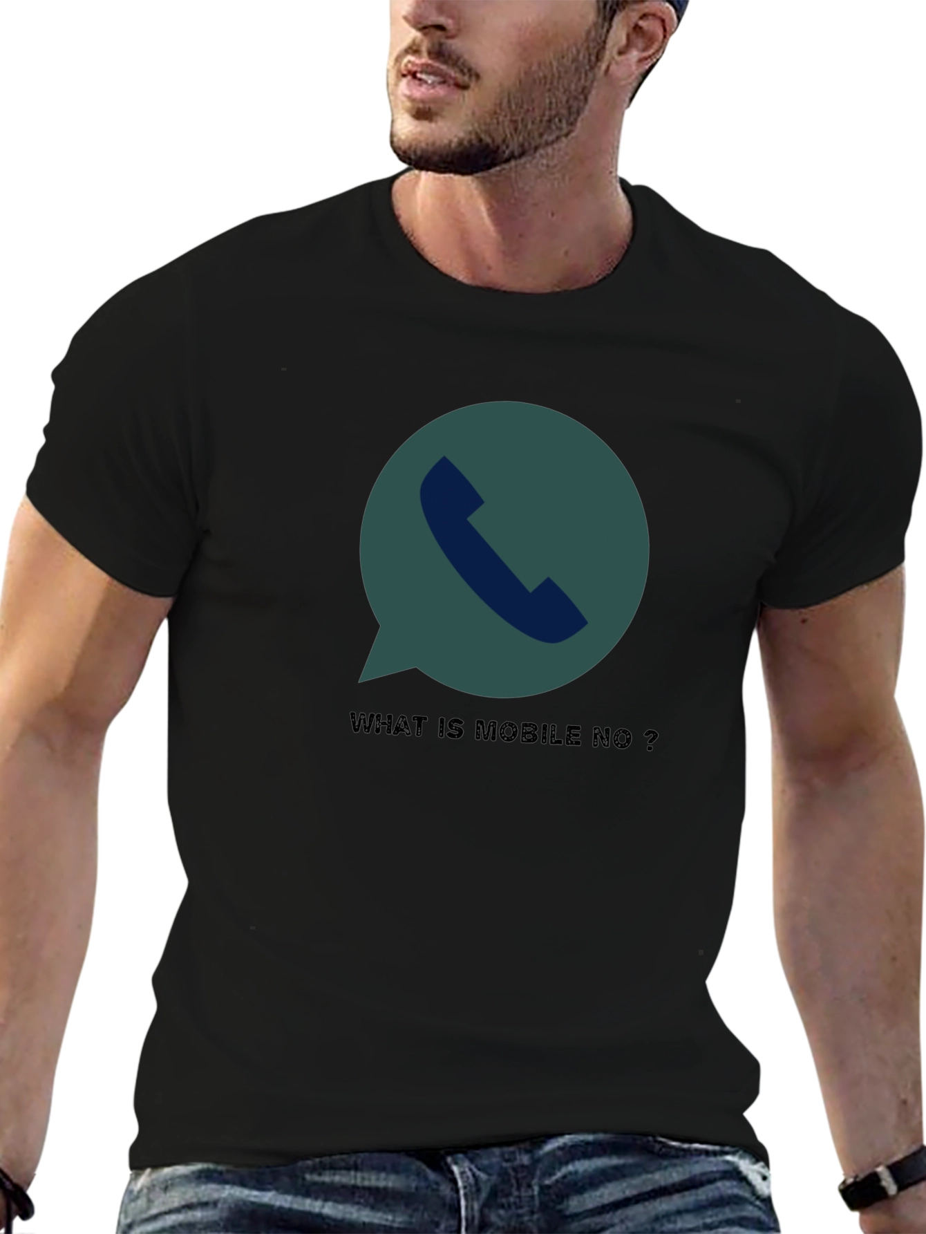 Humorous What is Mobile No? Graphic Tee