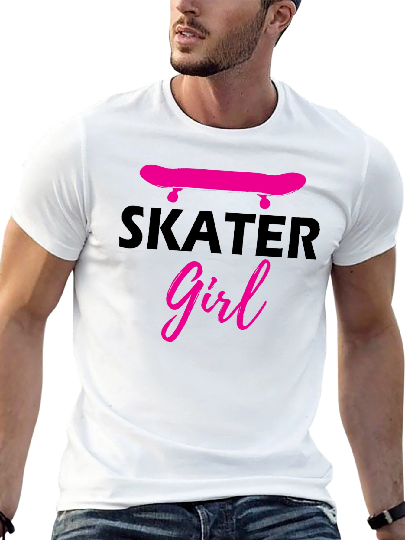 Skater Girl Graphic Tee - Black