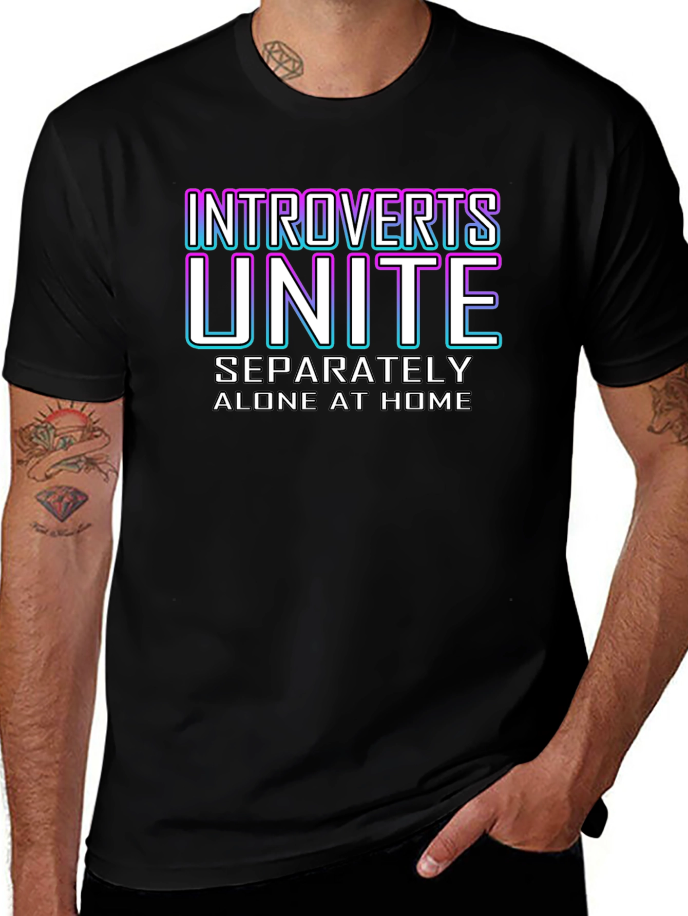 Introverts Unite T-Shirt - Funny Slogan Tee