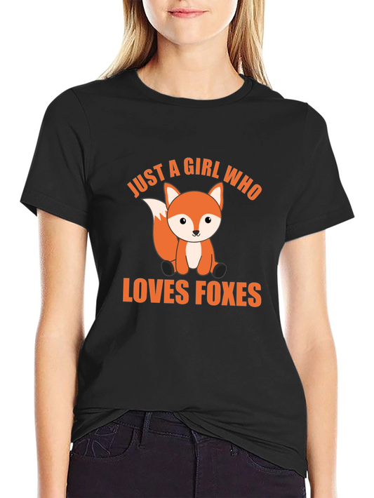 Cute Fox Lover T-Shirt - Just A Girl Who Loves Foxes