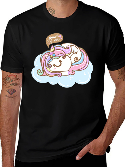 Unicorn Power Nap Graphic Tee - Black