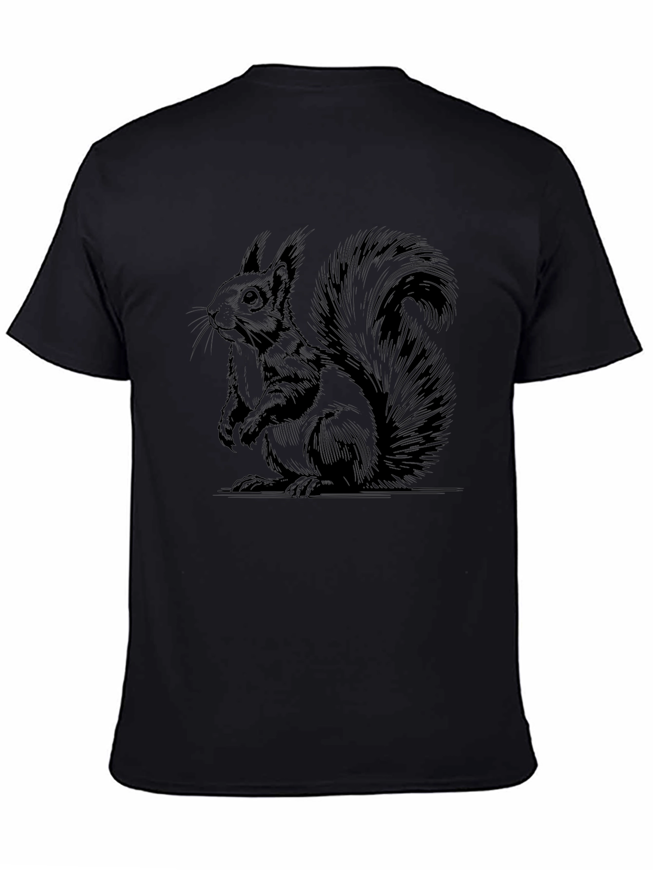 Squirrel Graphic T-Shirt - Unisex Black Tee
