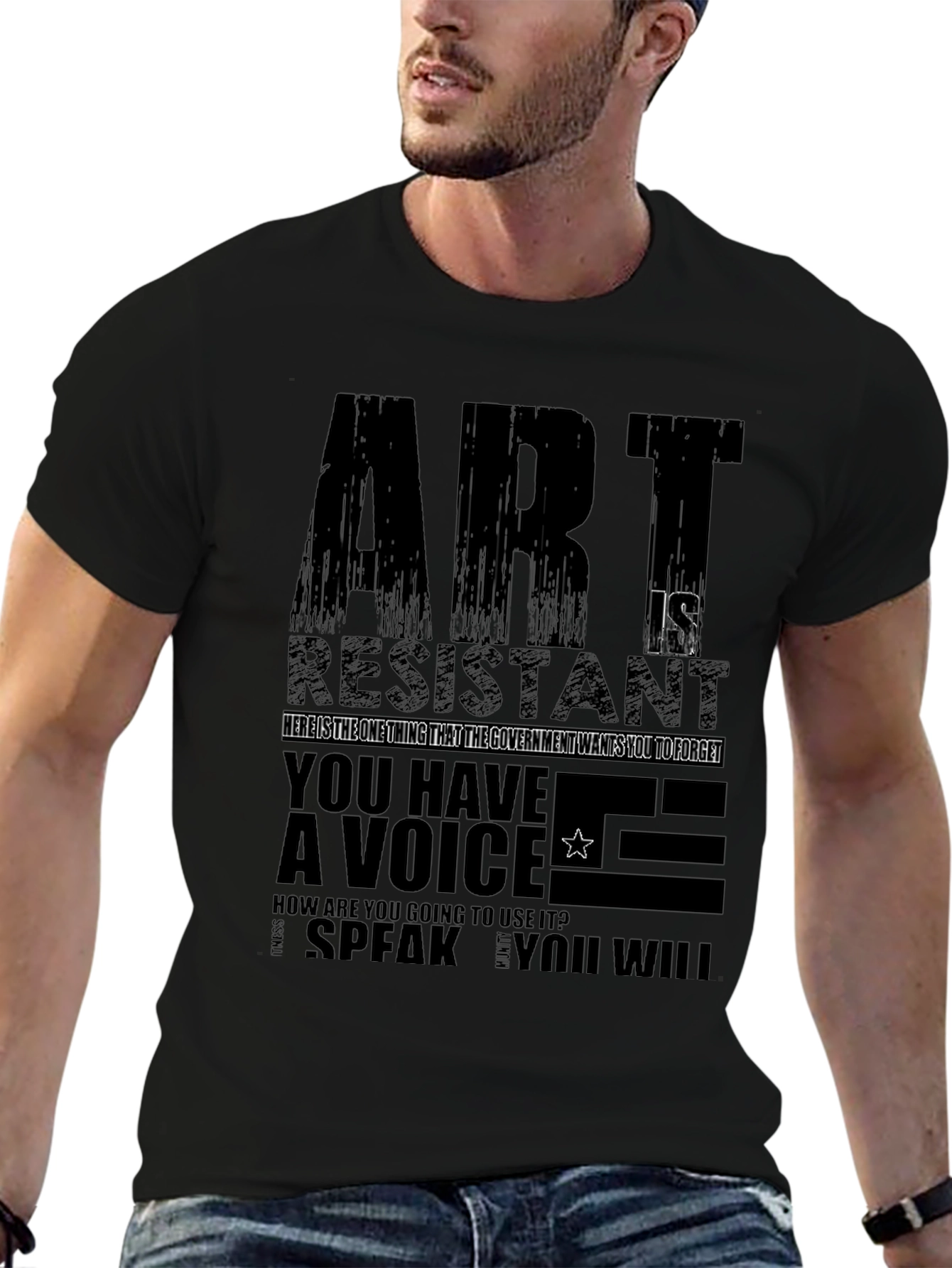 Art is Resistance Graphic T-Shirt - Speak Your Mind