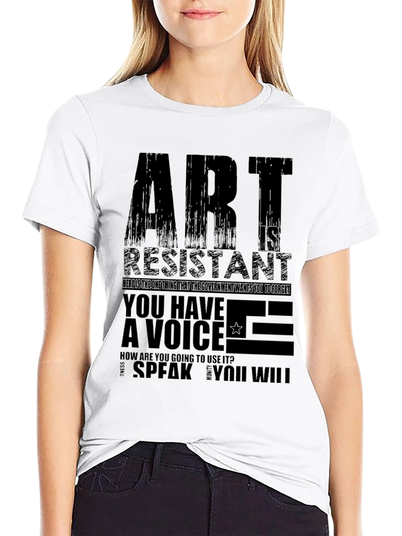 Art is Resistance Graphic T-Shirt - Speak Your Mind