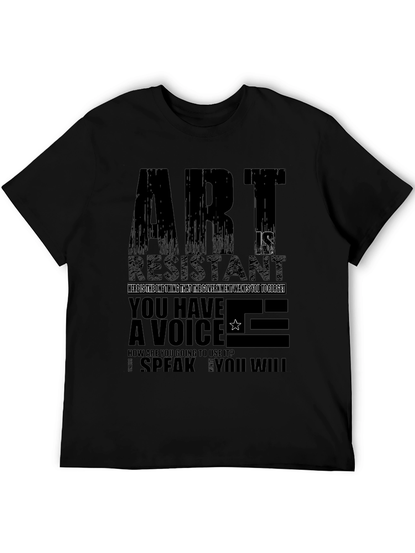 Art is Resistance Graphic T-Shirt - Speak Your Mind