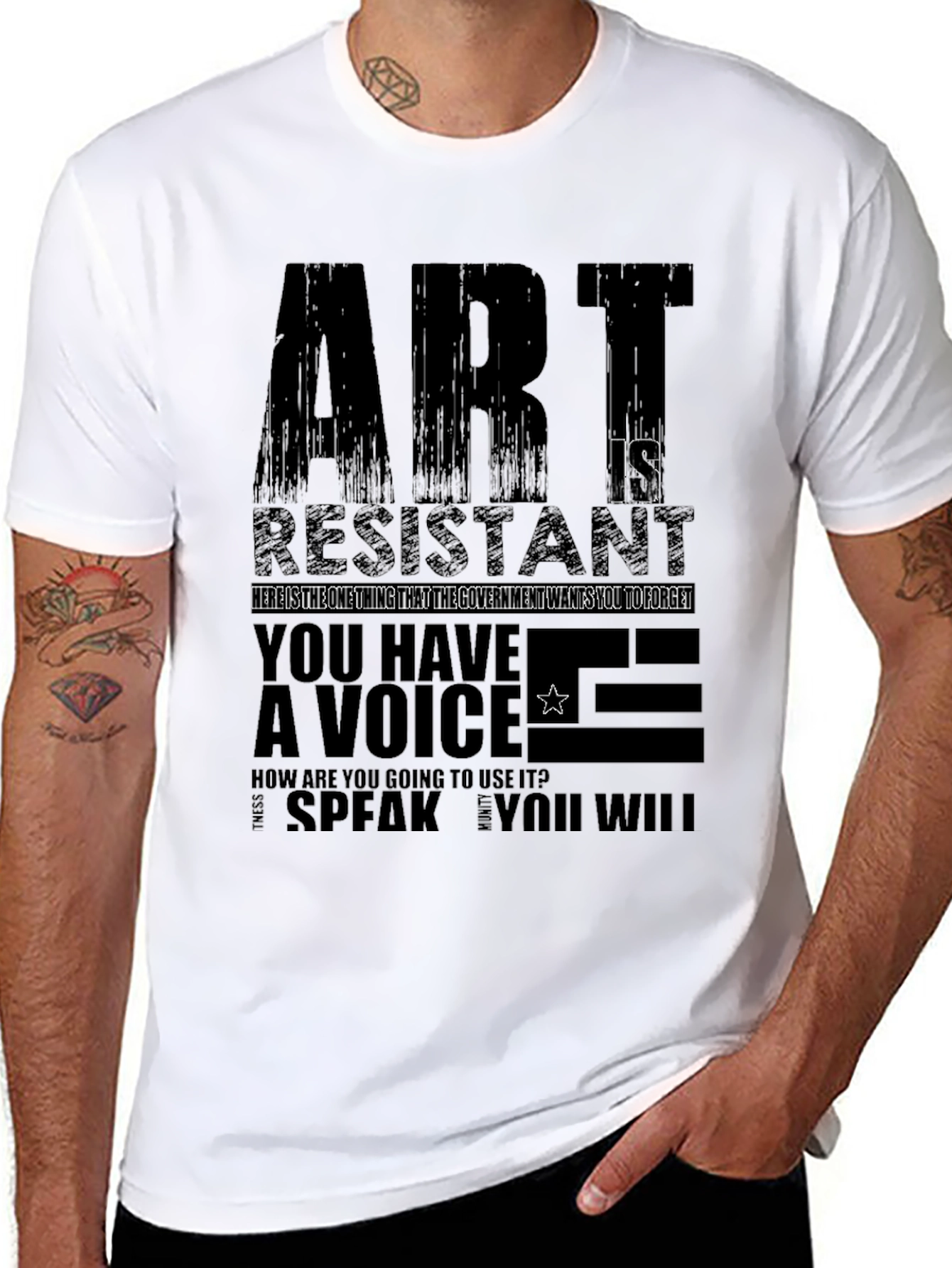 Art is Resistance Graphic T-Shirt - Speak Your Mind