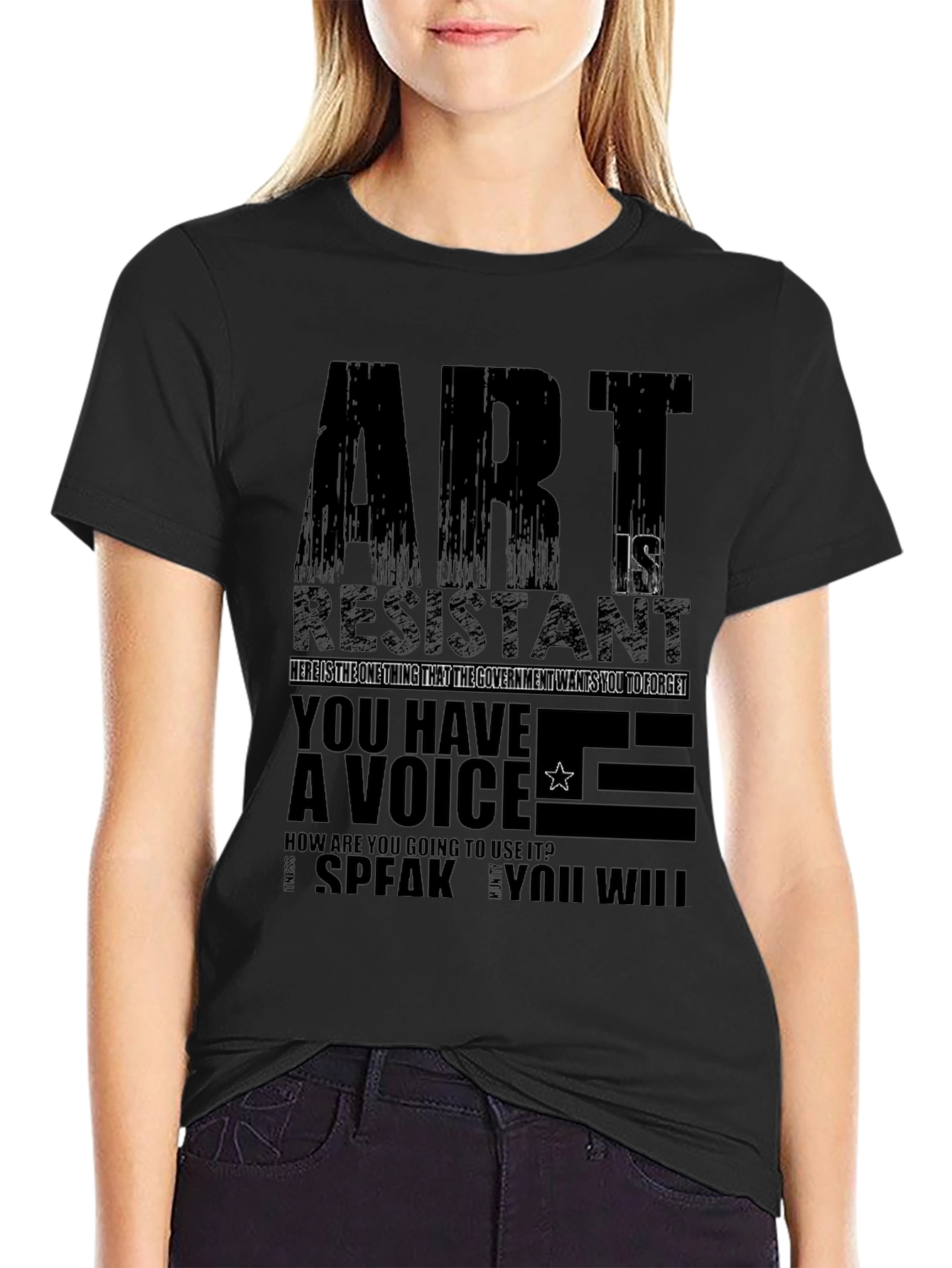 Art is Resistance Graphic T-Shirt - Speak Your Mind
