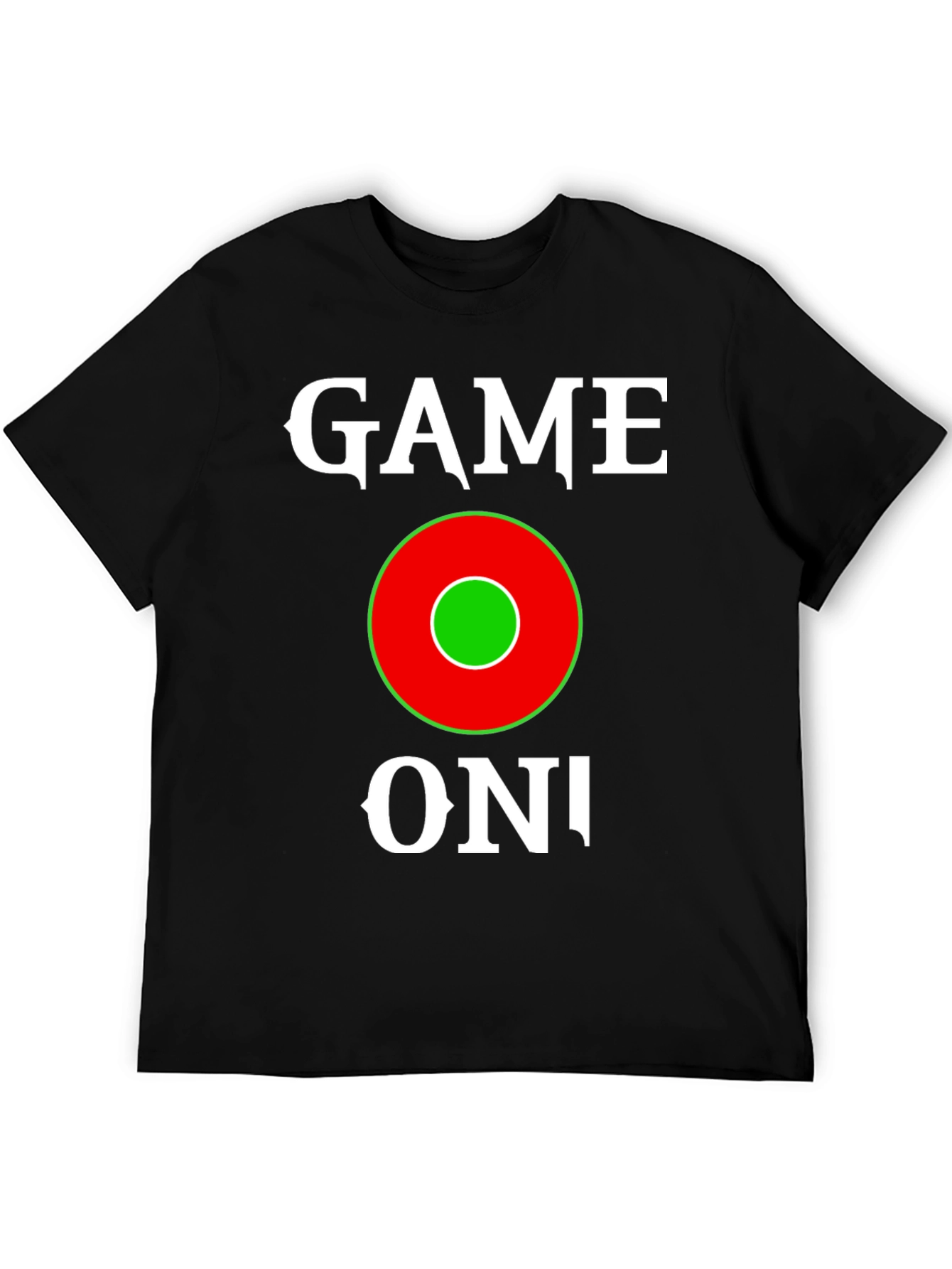 Game On Graphic Tee - Black Cotton T-Shirt