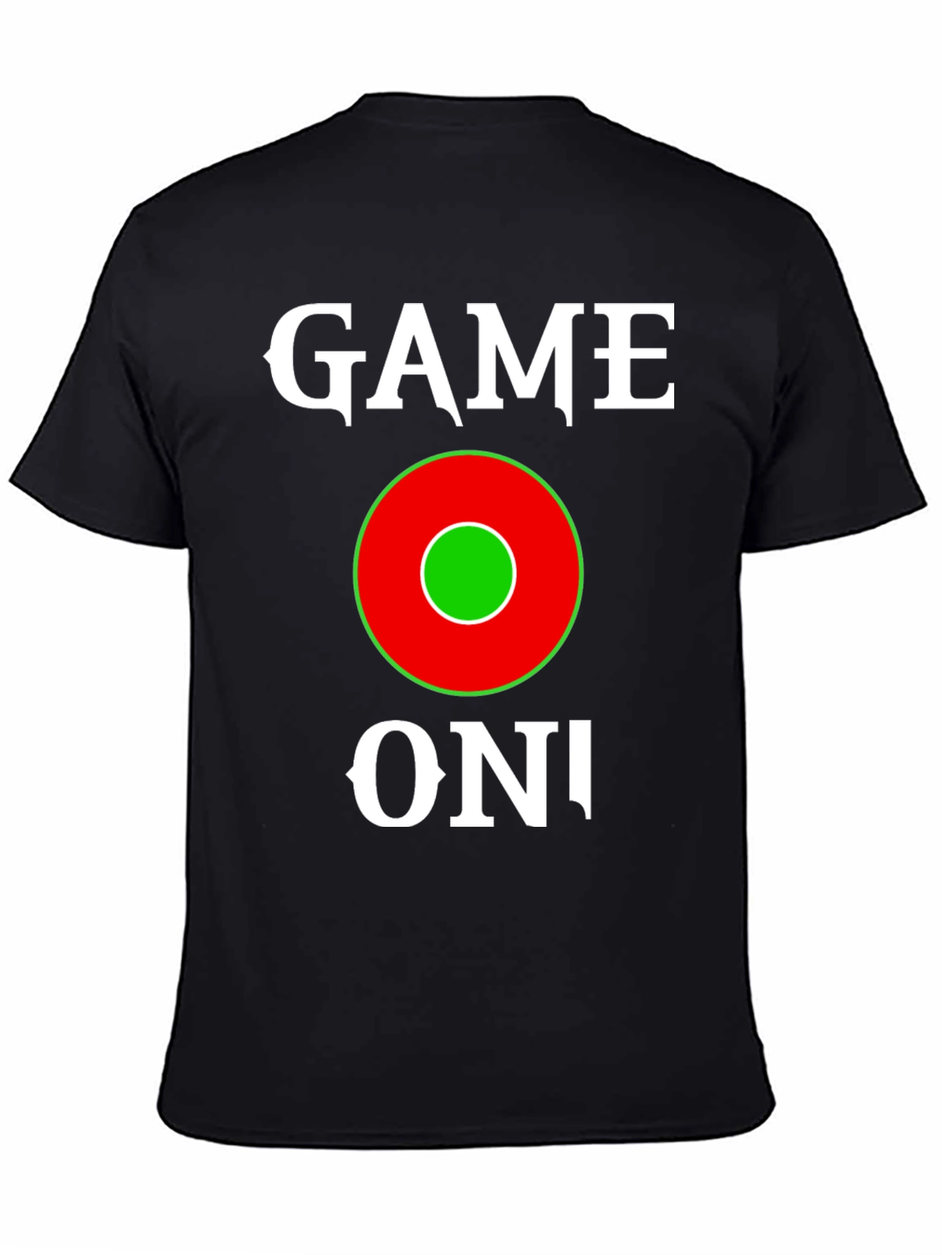 Game On Graphic Tee - Black Cotton T-Shirt