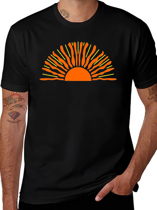 Sunset Graphic Black Tee