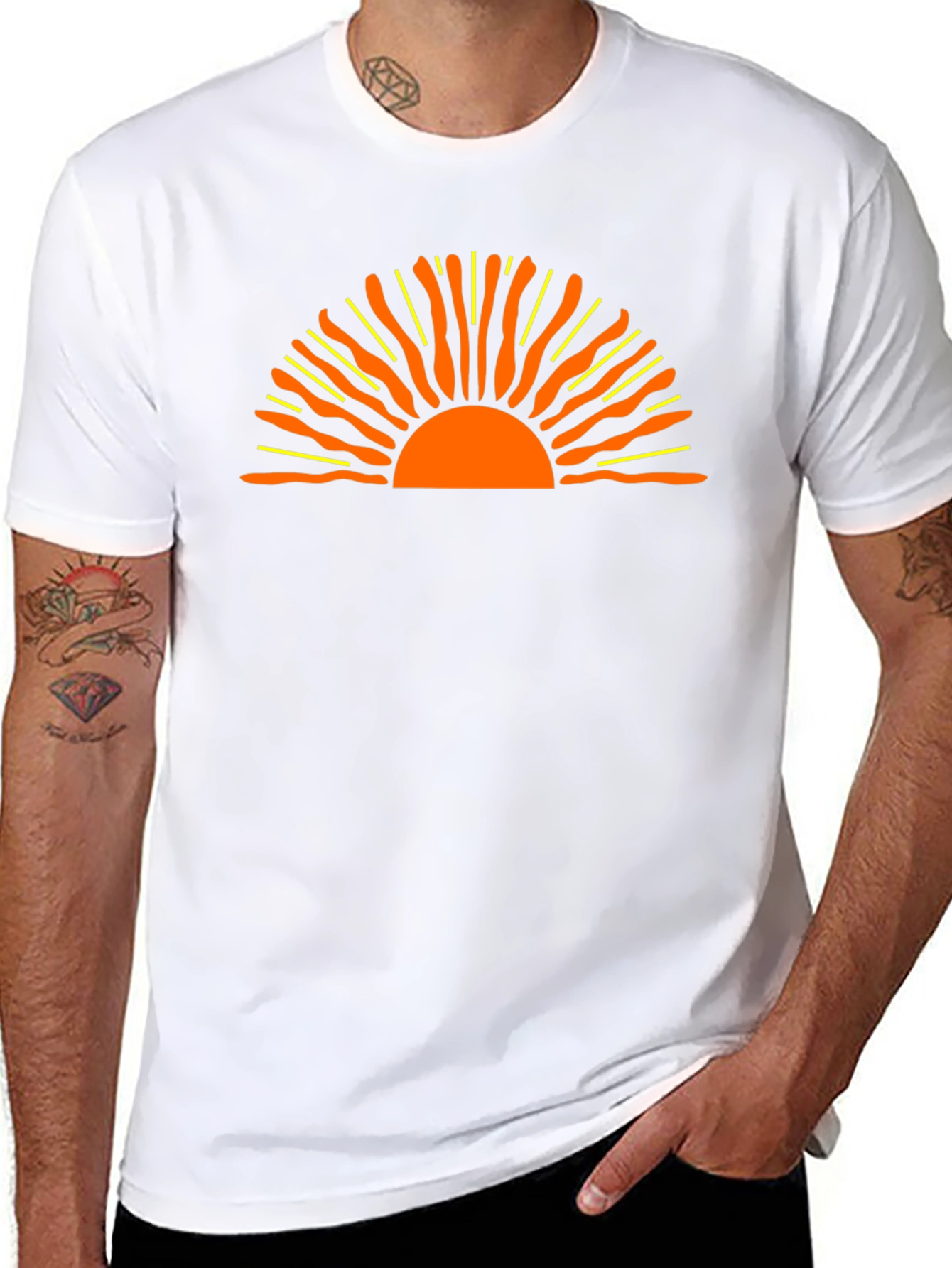 Sunset Graphic Black Tee