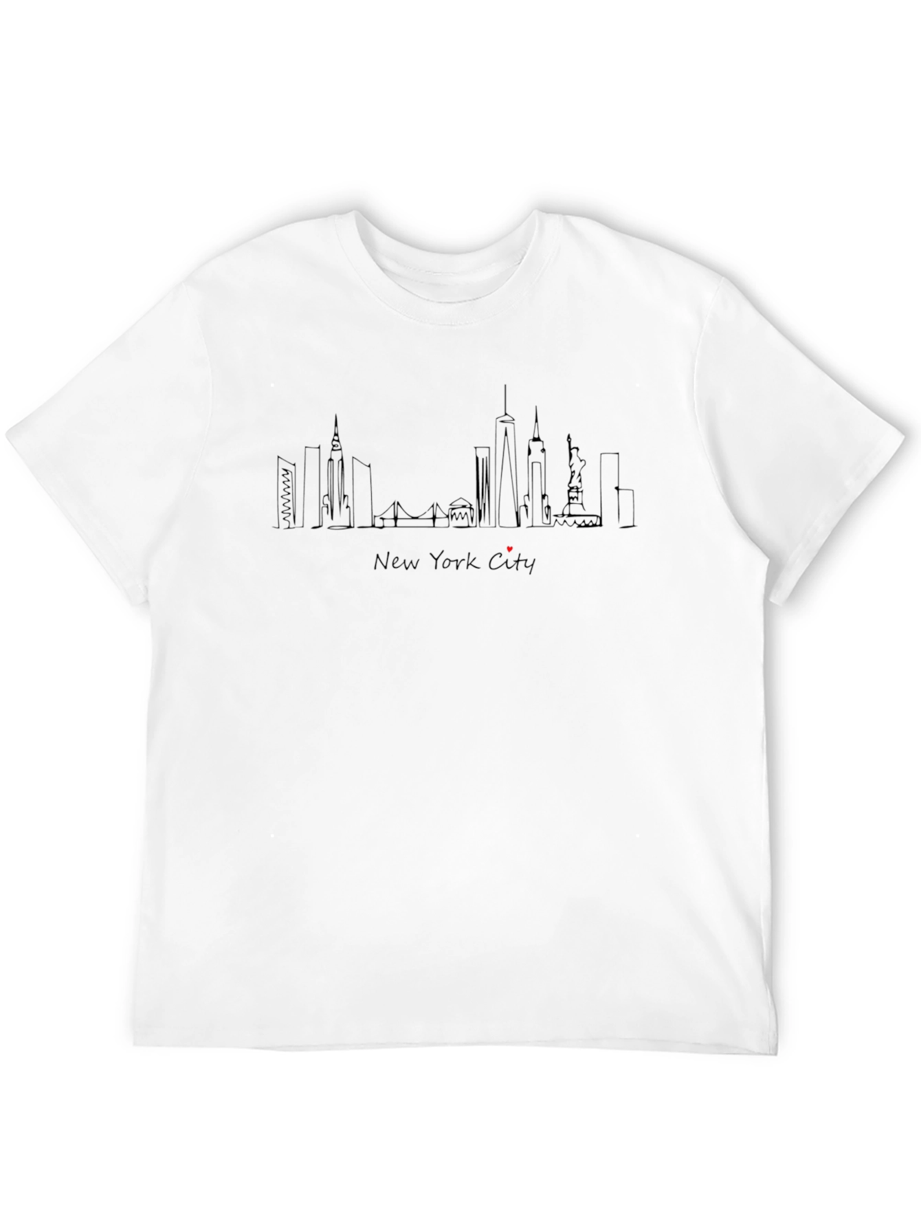 New York City Skyline Graphic Tee - Black