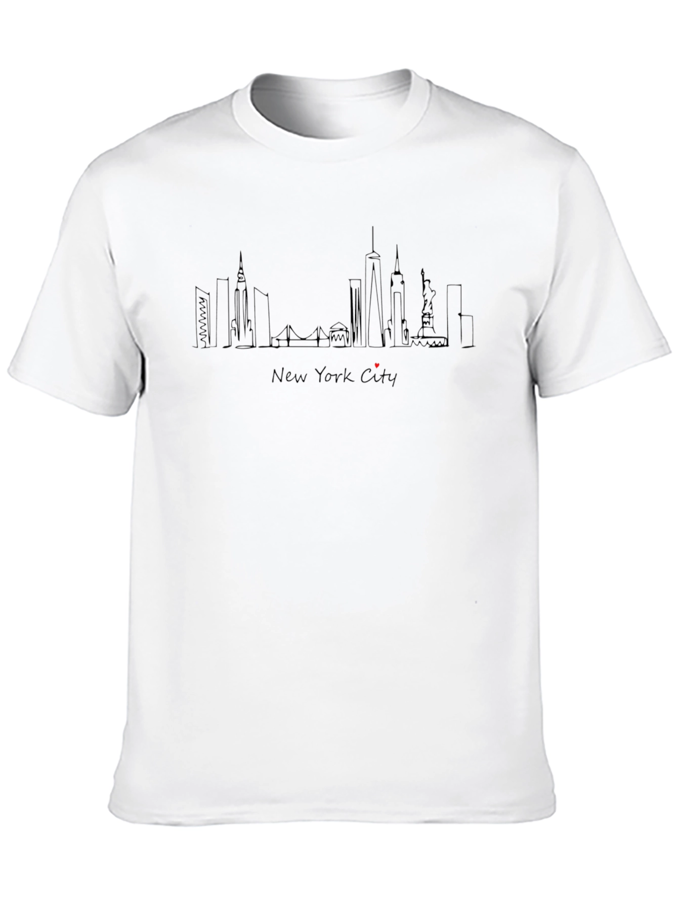 New York City Skyline Graphic Tee - Black