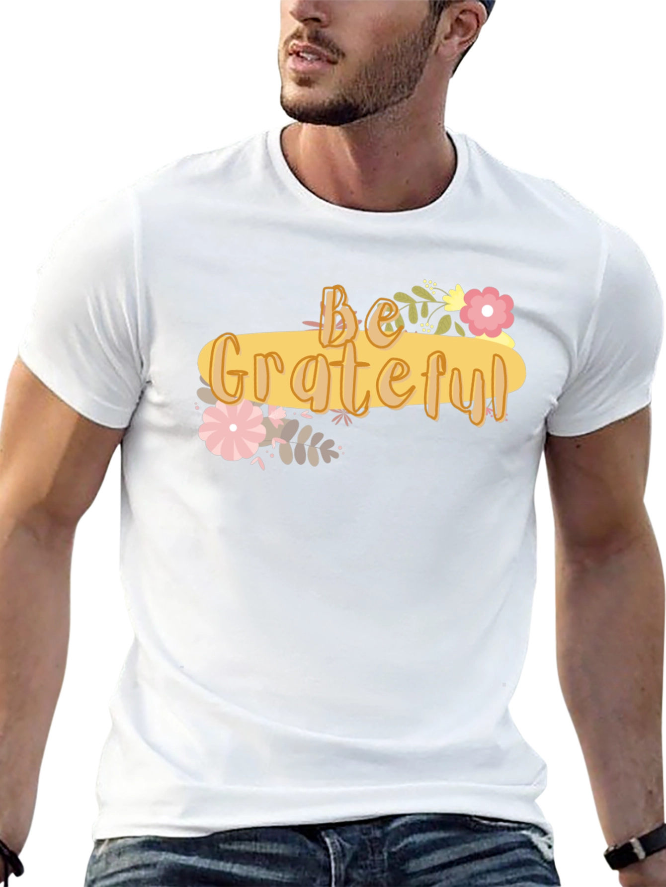 Be Grateful Graphic Tee - Soft Cotton Blend Shirt