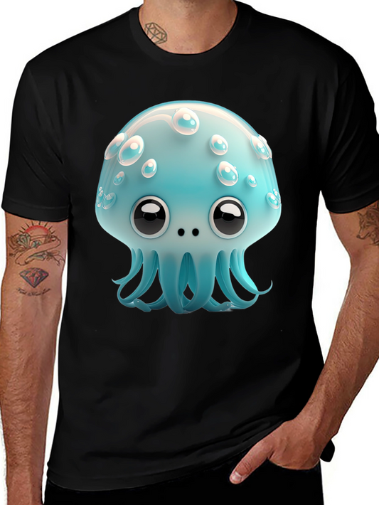 Cute Cartoon Jellyfish Graphic Tee