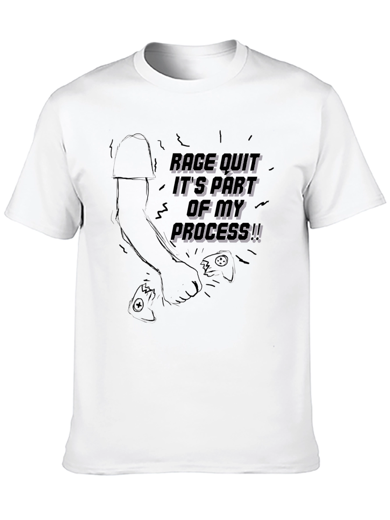 Rage Quit T-Shirt: Gamer Motivation Tee