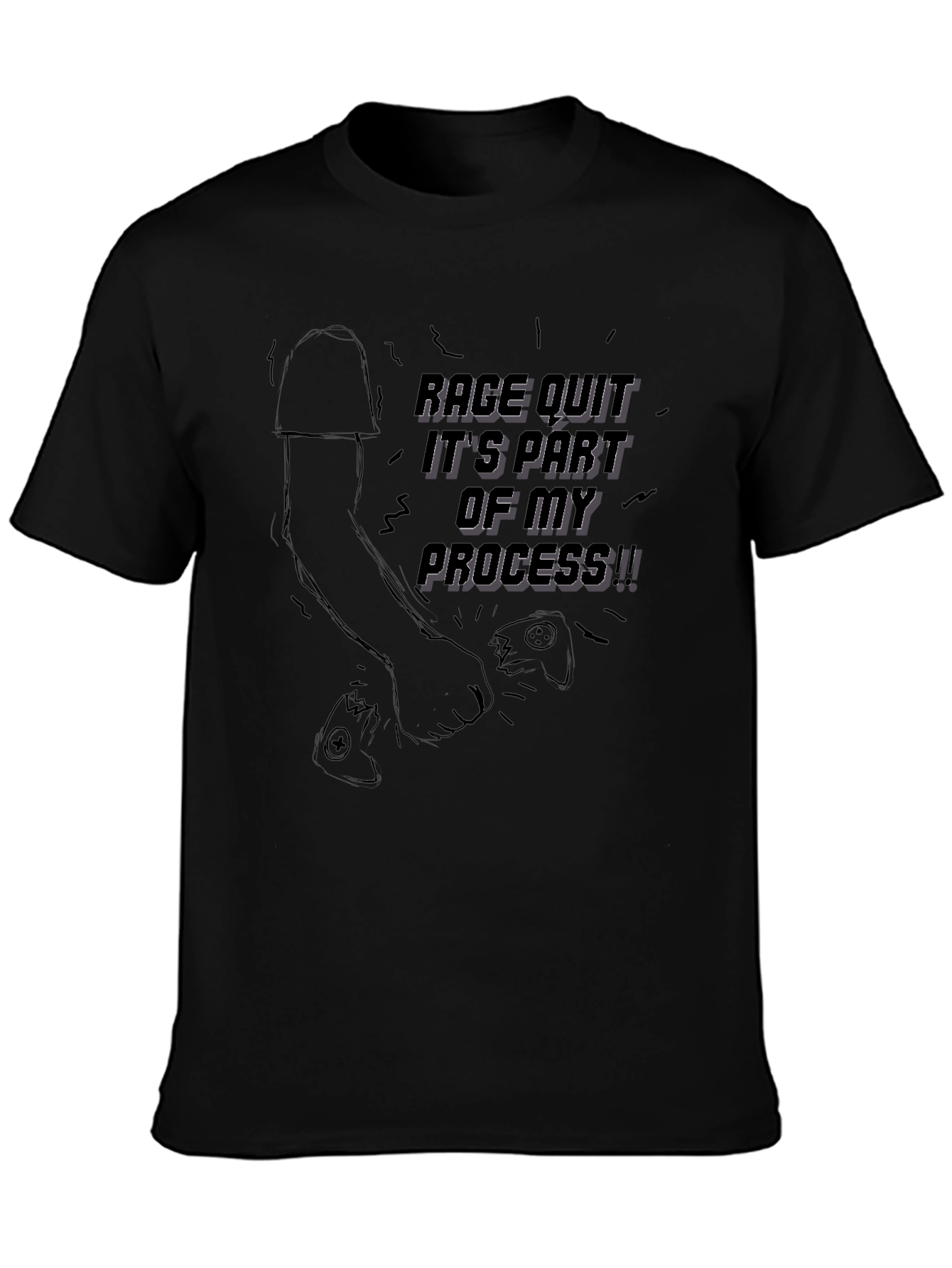 Rage Quit T-Shirt: Gamer Motivation Tee