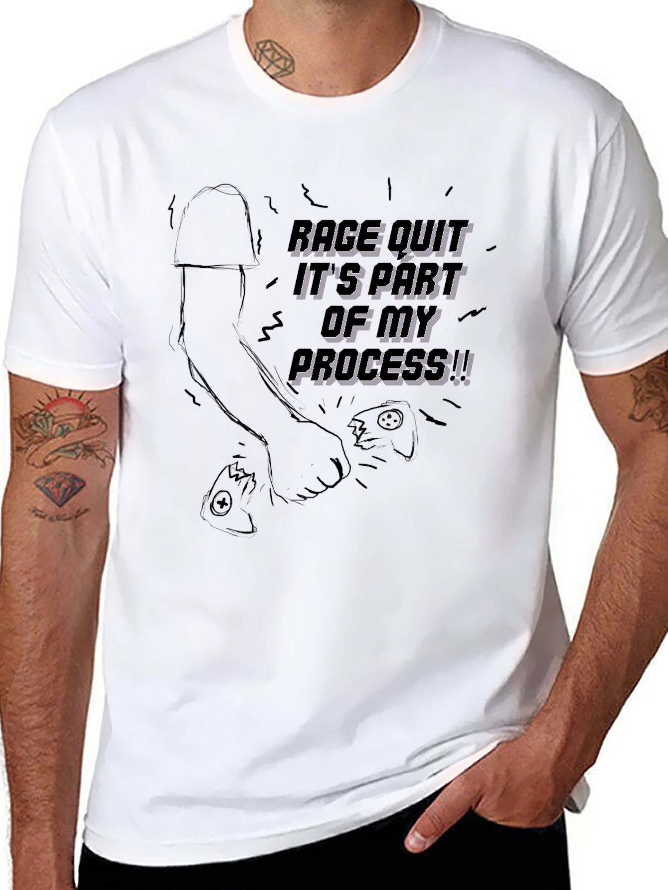Rage Quit T-Shirt: Gamer Motivation Tee