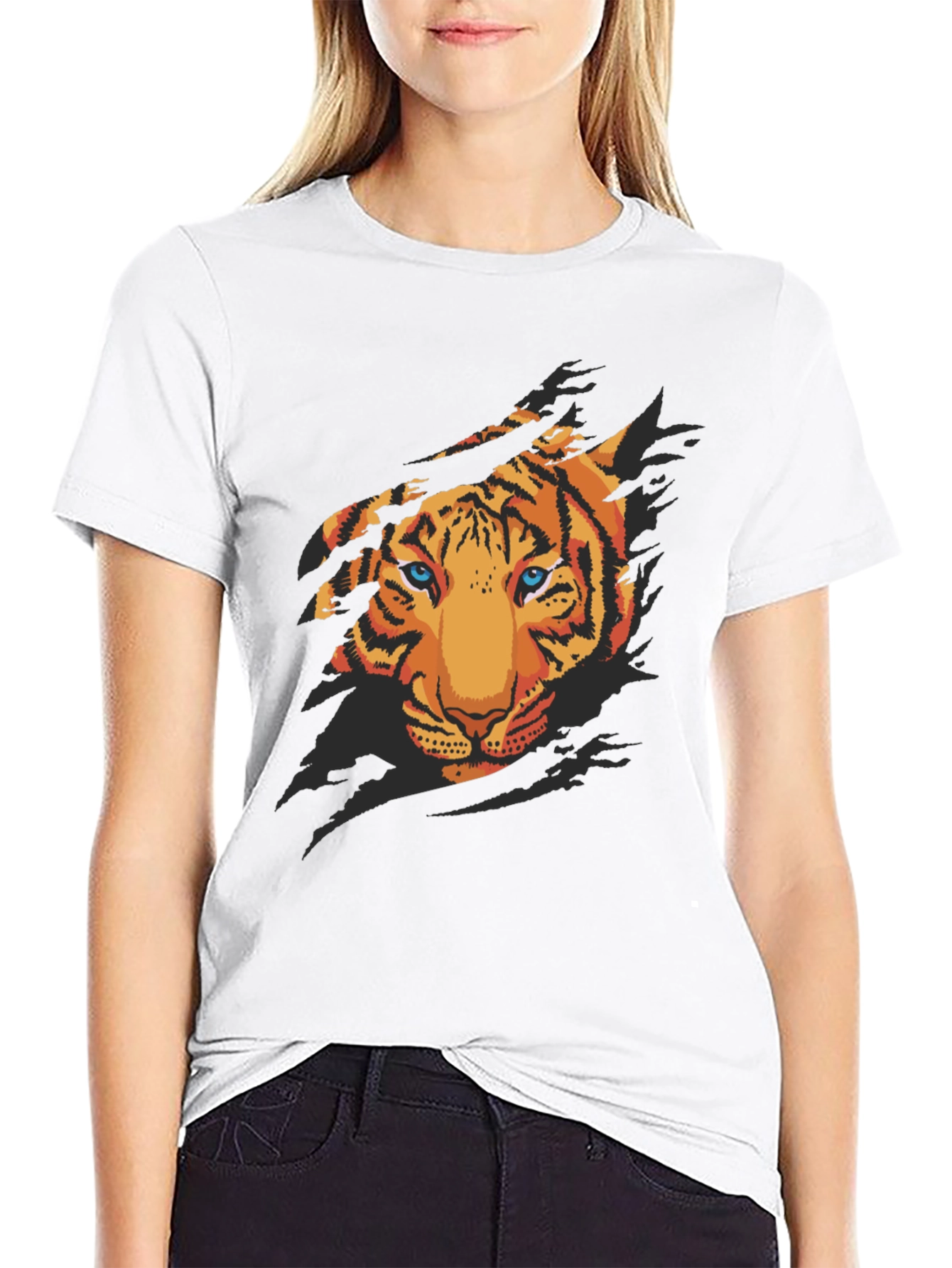 Tiger Graphic Black T-Shirt - Fierce Style