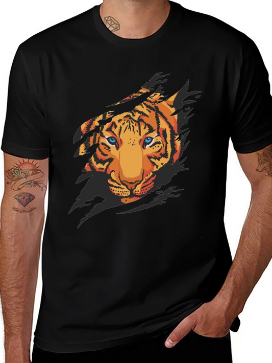 Tiger Graphic Black T-Shirt - Fierce Style
