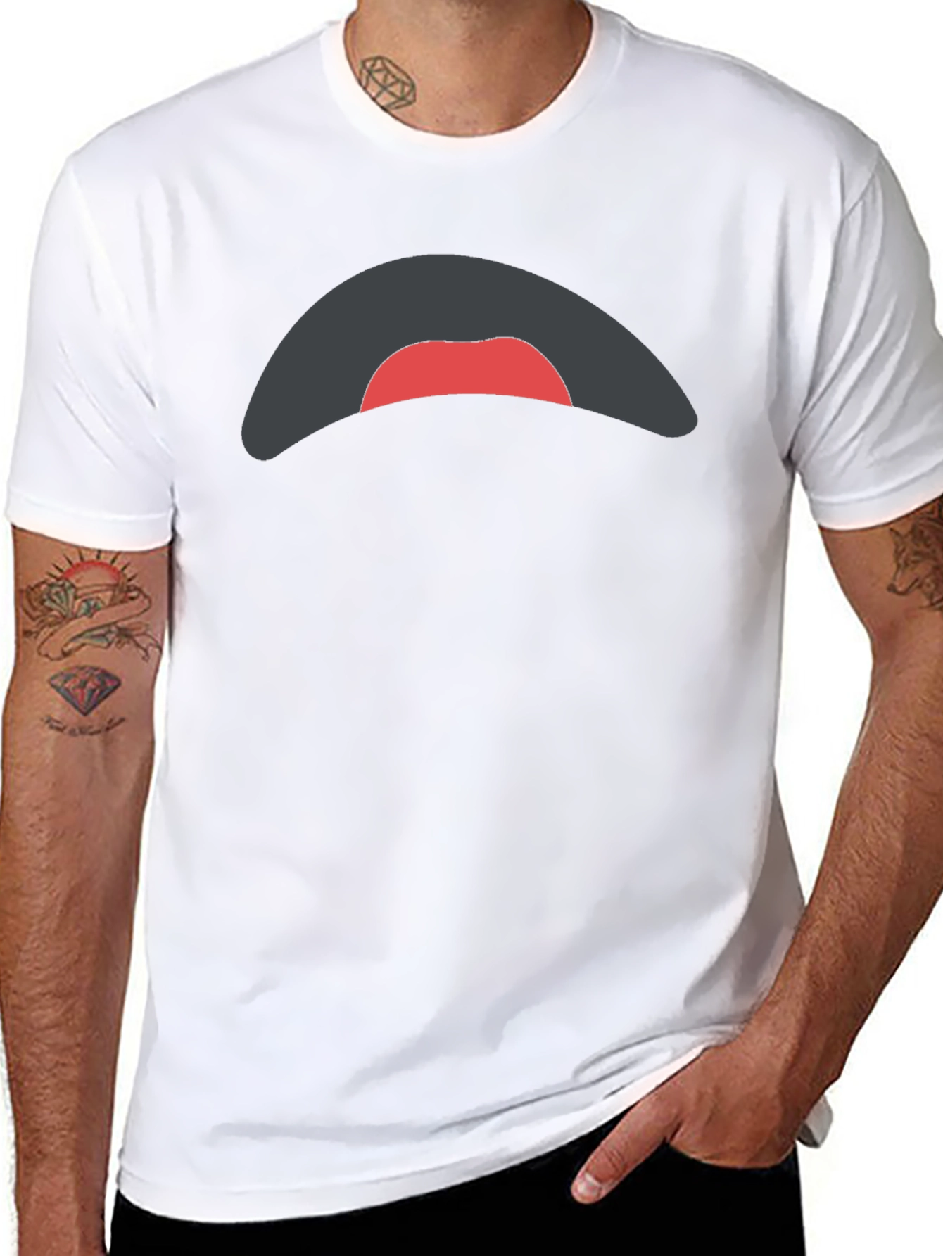 Mood Face Tee - Black Graphic T-Shirt
