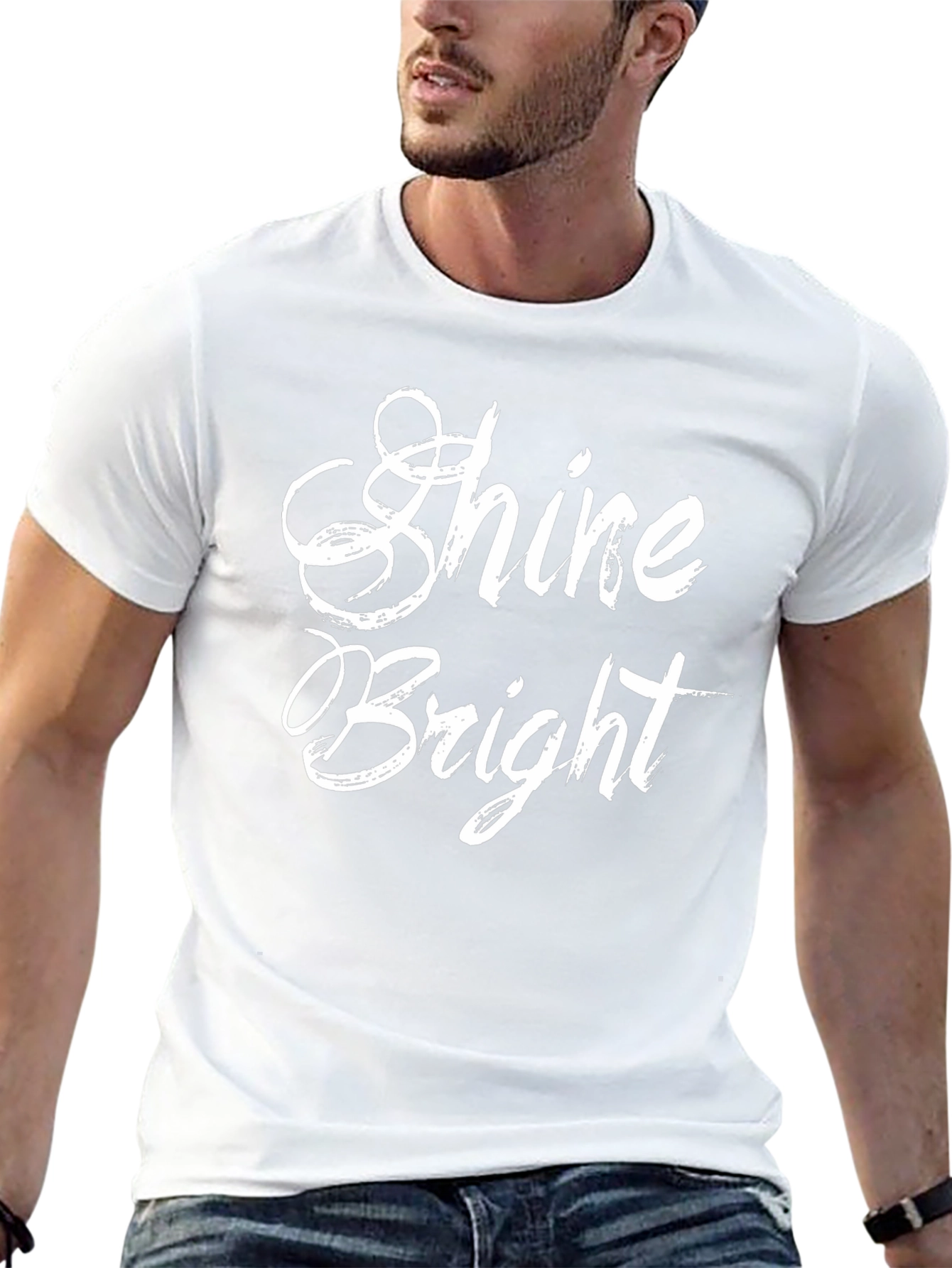 Shine Bright Black T-Shirt - Stylish Casual Tee