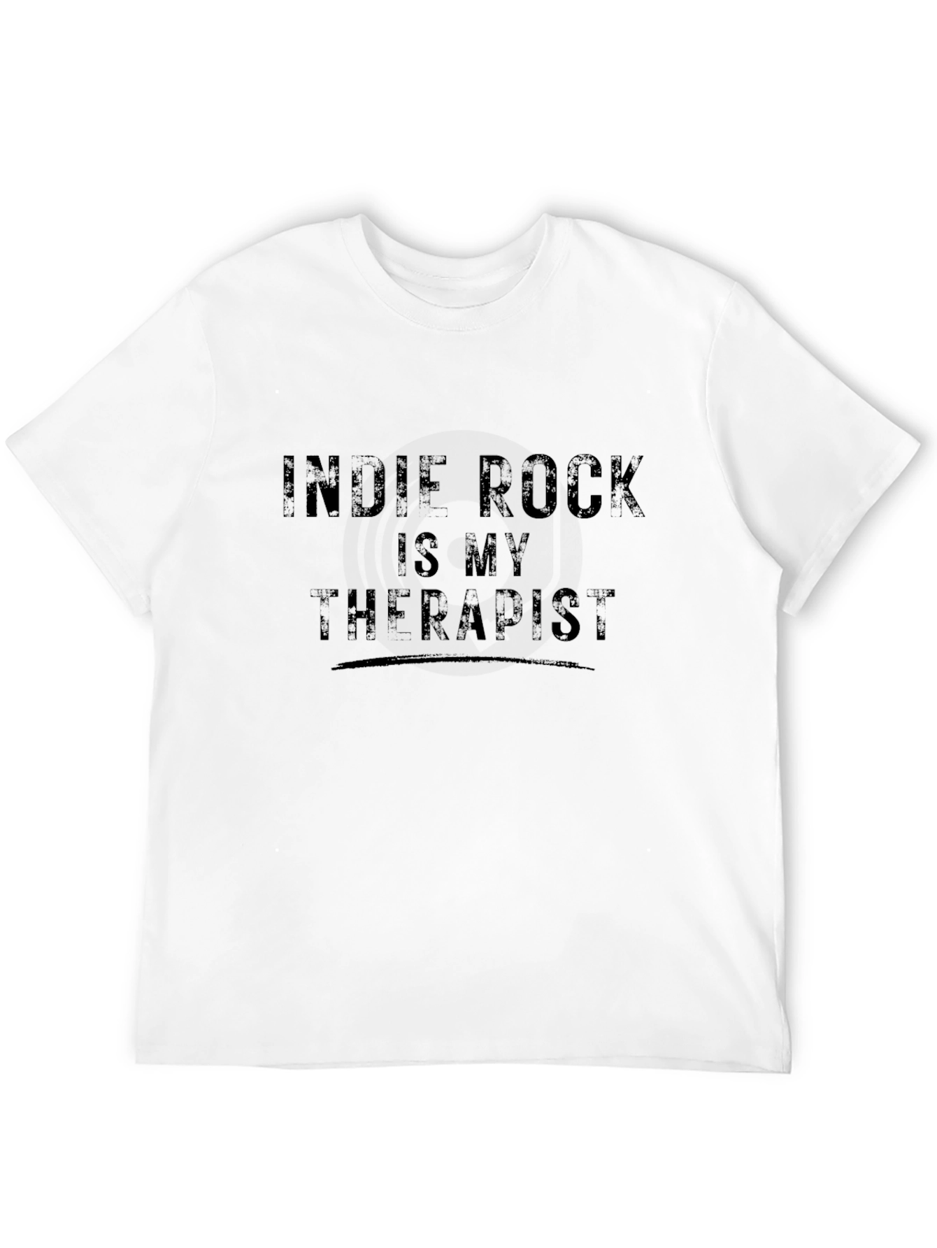 Indie Rock Is My Therapist Black Tee Shirt