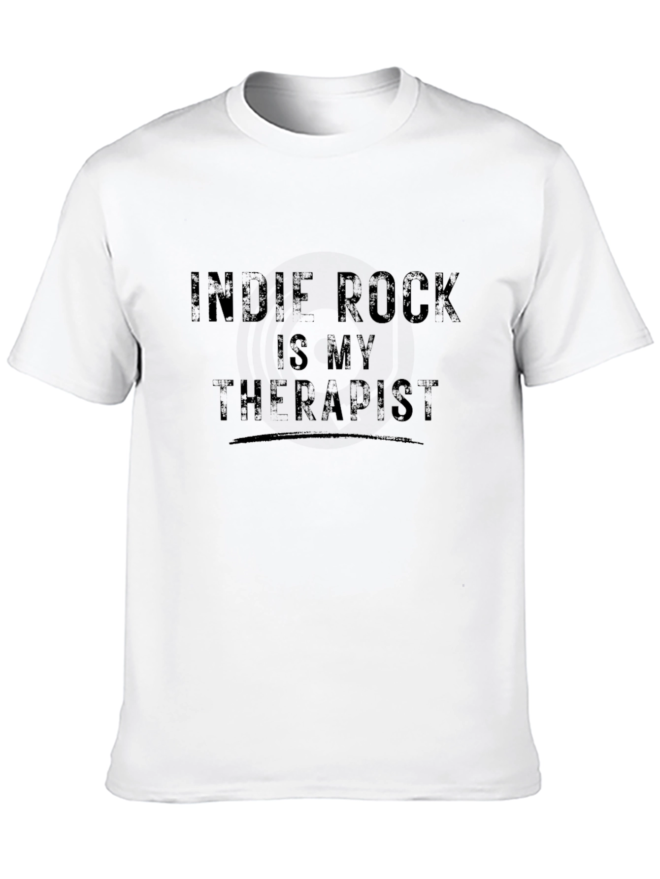 Indie Rock Is My Therapist Black Tee Shirt