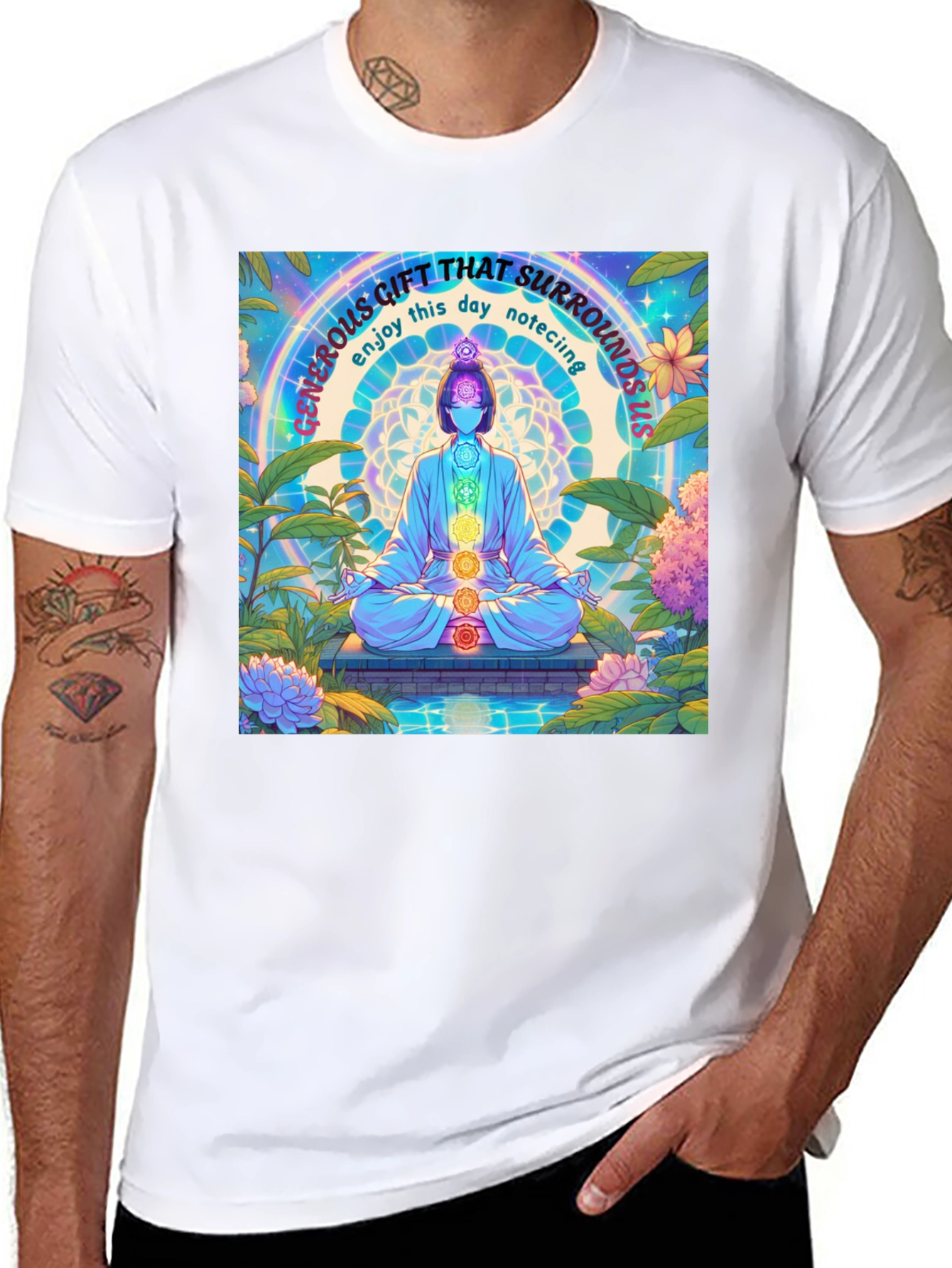 Mindfulness Chakra T-Shirt - Generous Gift Design