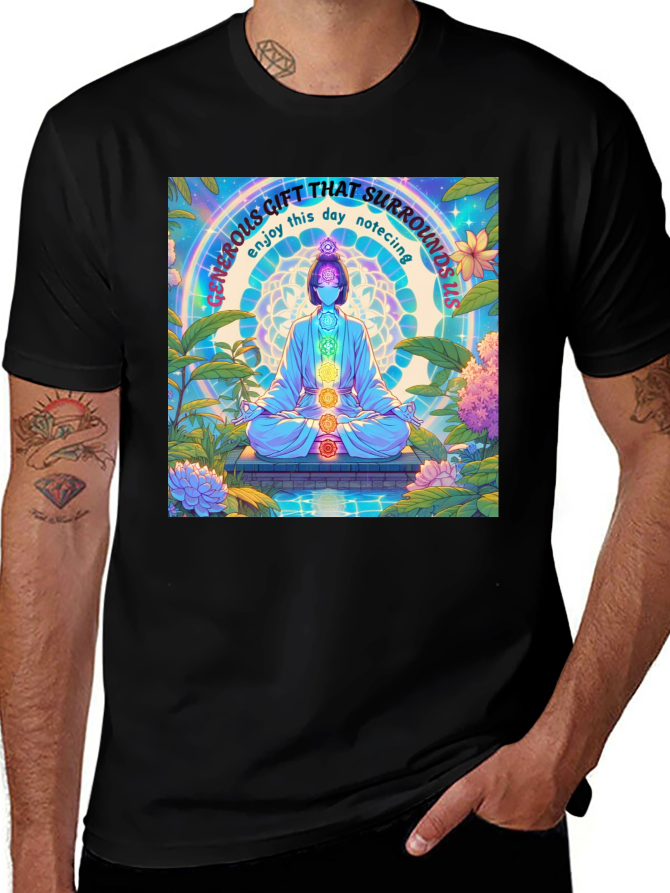 Mindfulness Chakra T-Shirt - Generous Gift Design