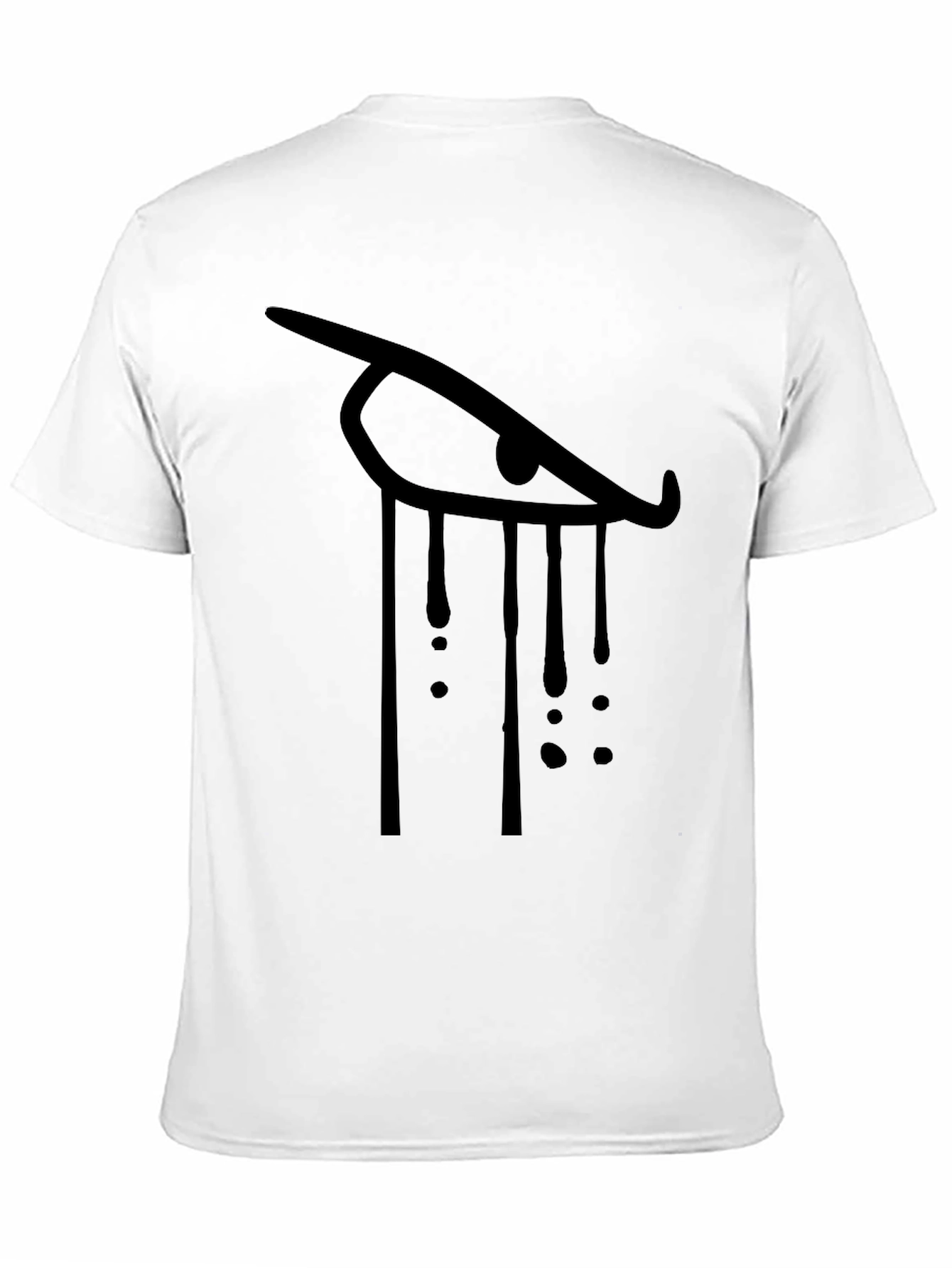 Teary Eye Graphic Black T-Shirt