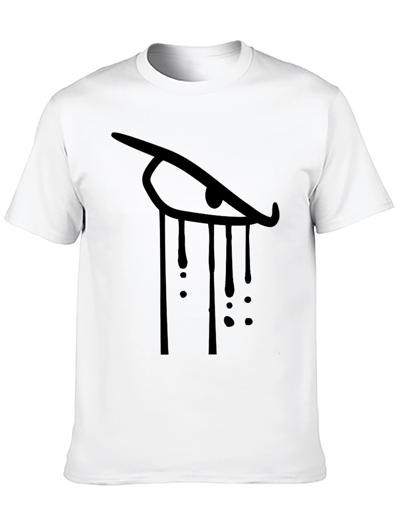 Teary Eye Graphic Black T-Shirt