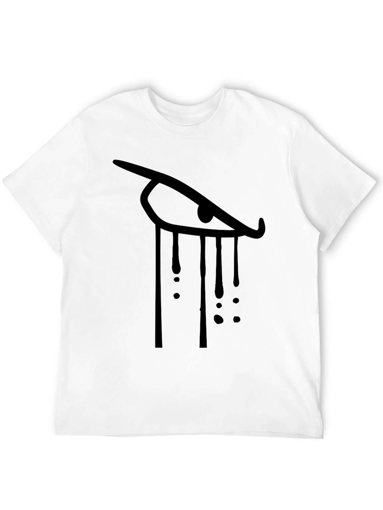 Teary Eye Graphic Black T-Shirt