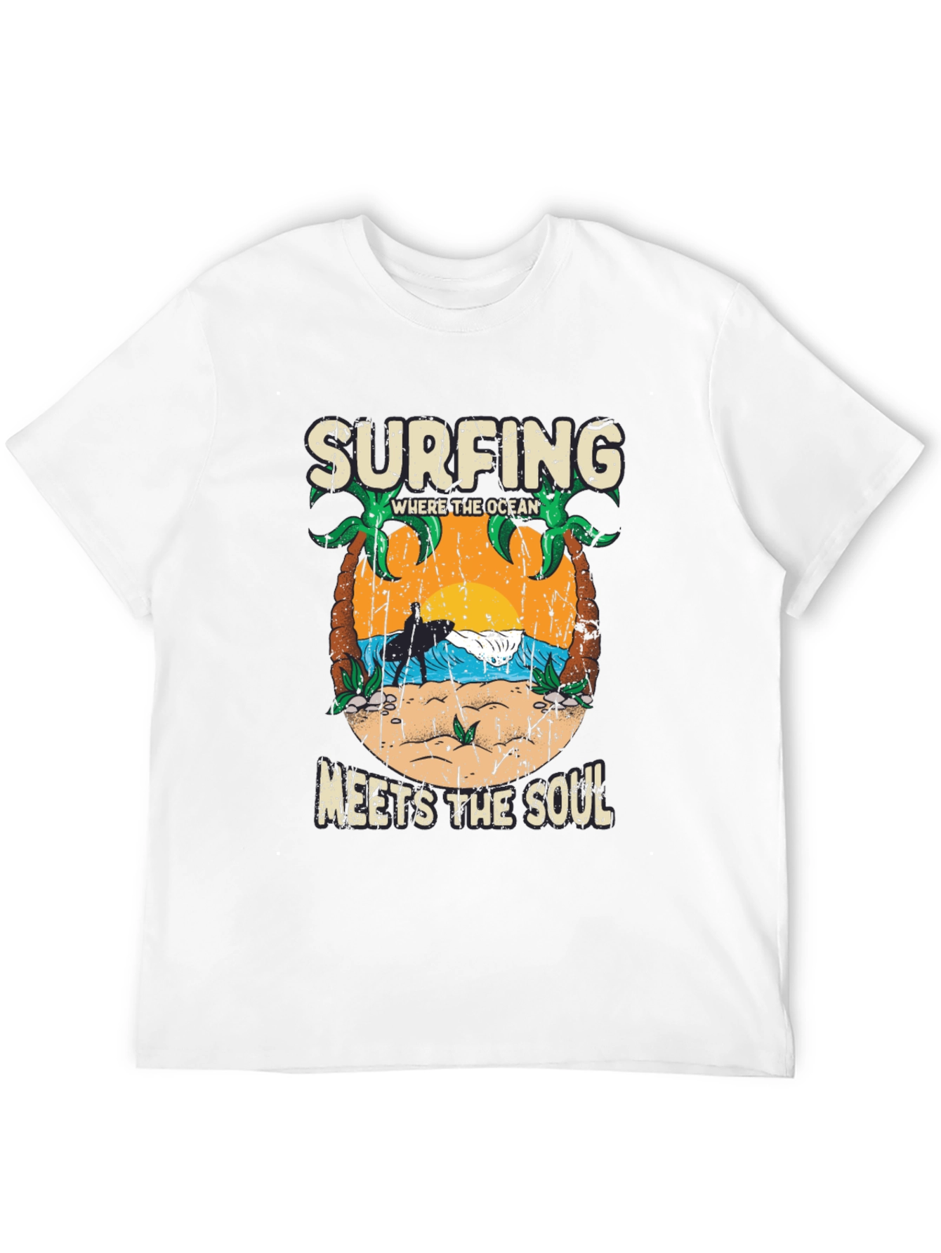 Surfing Where the Ocean Meets the Soul Tee