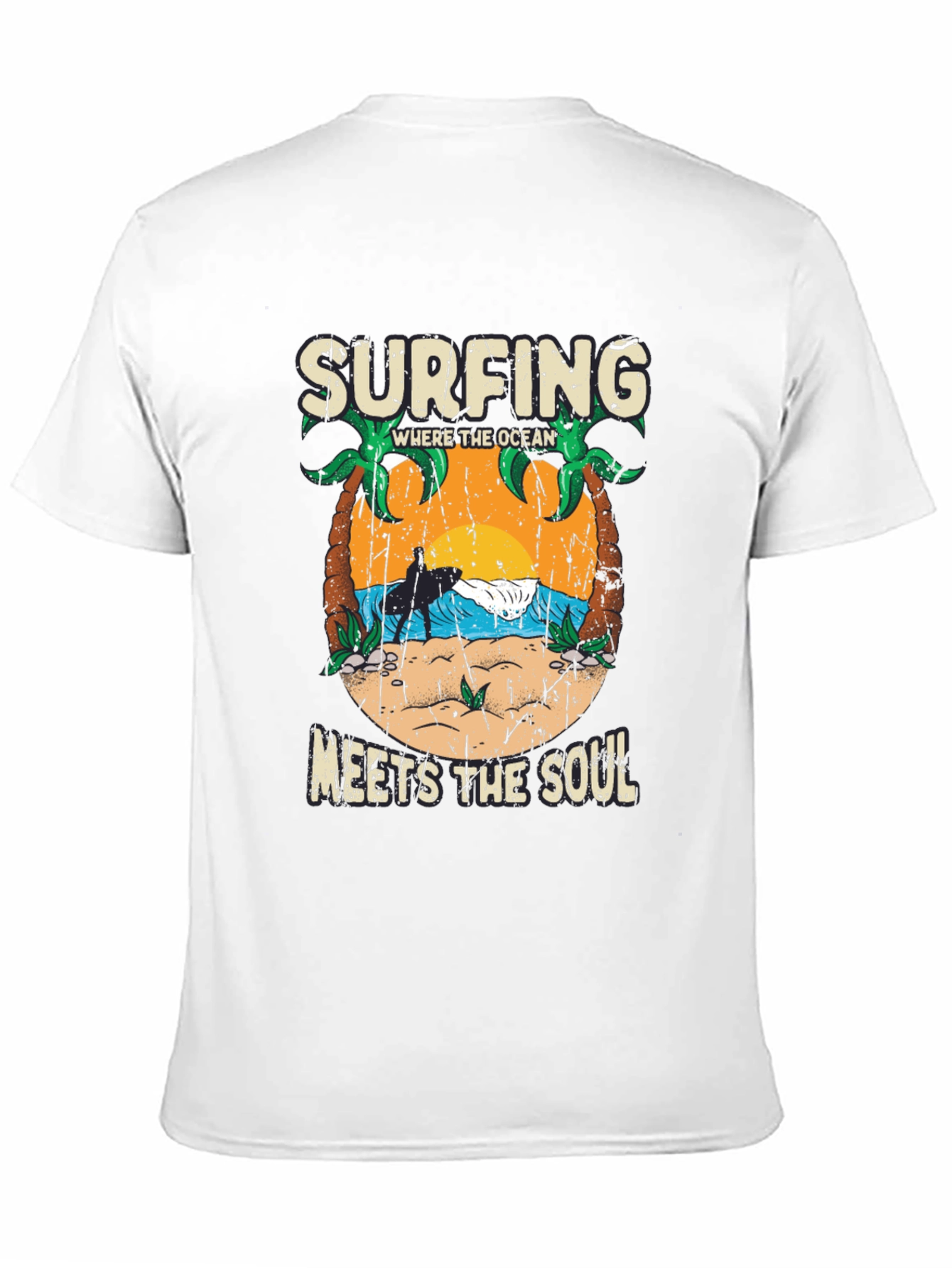 Surfing Where the Ocean Meets the Soul Tee