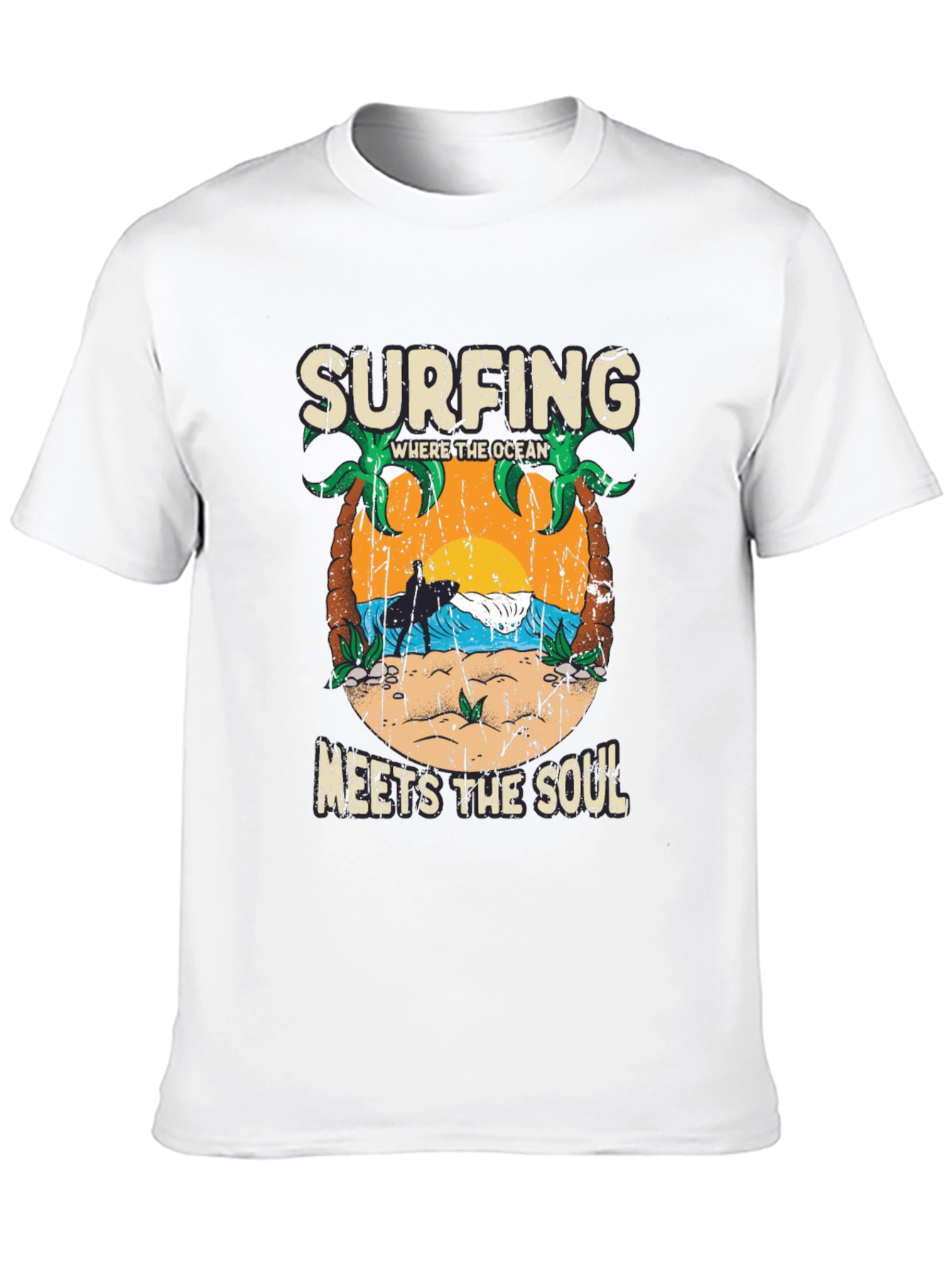 Surfing Where the Ocean Meets the Soul Tee