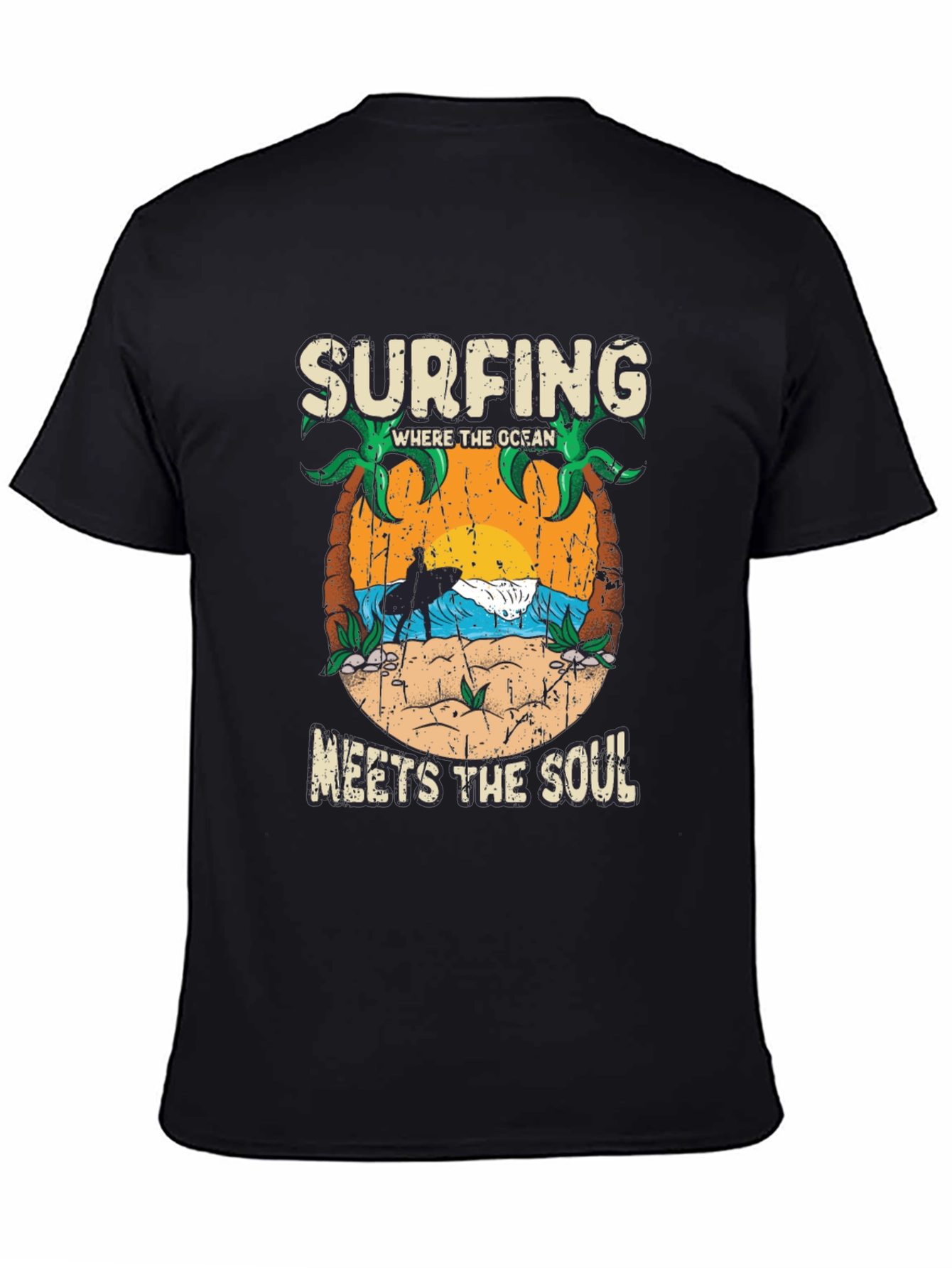 Surfing Where the Ocean Meets the Soul Tee