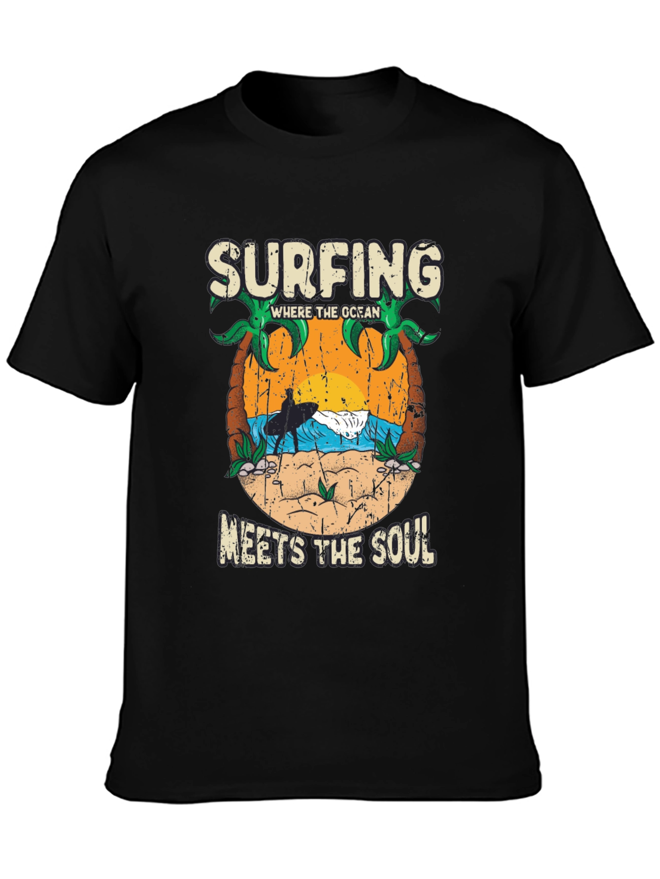 Surfing Where the Ocean Meets the Soul Tee