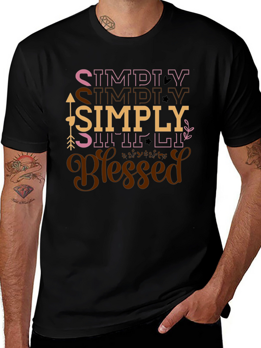 Simply Blessed Graphic Tee - Black