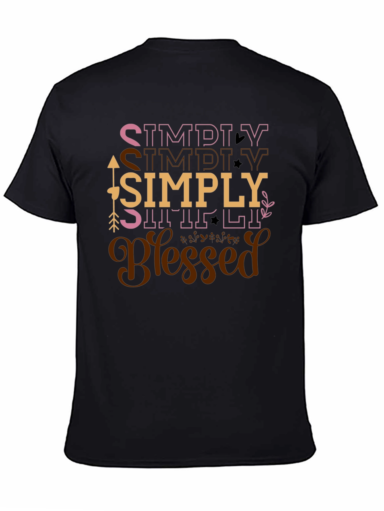 Simply Blessed Graphic Tee - Black