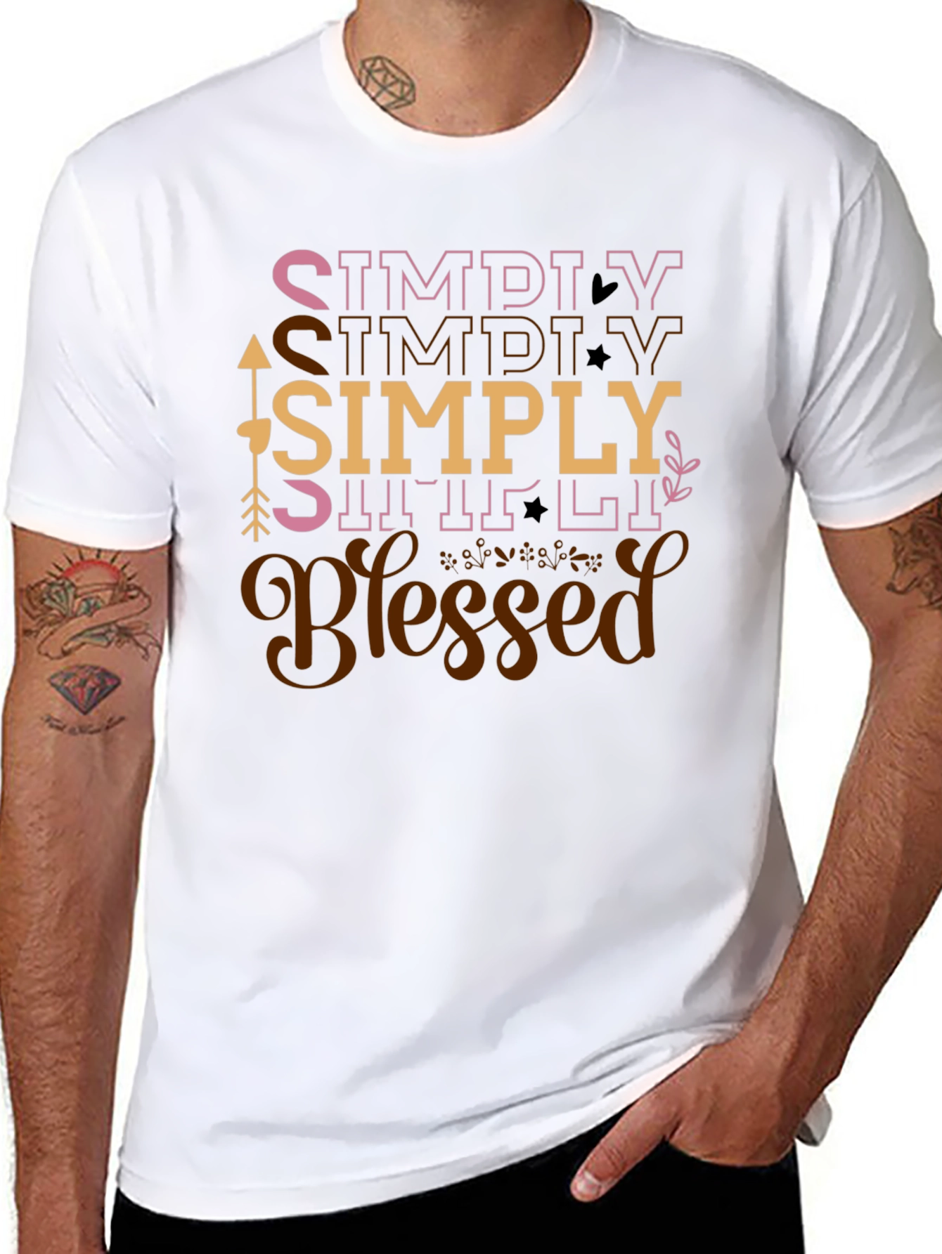 Simply Blessed Graphic Tee - Black