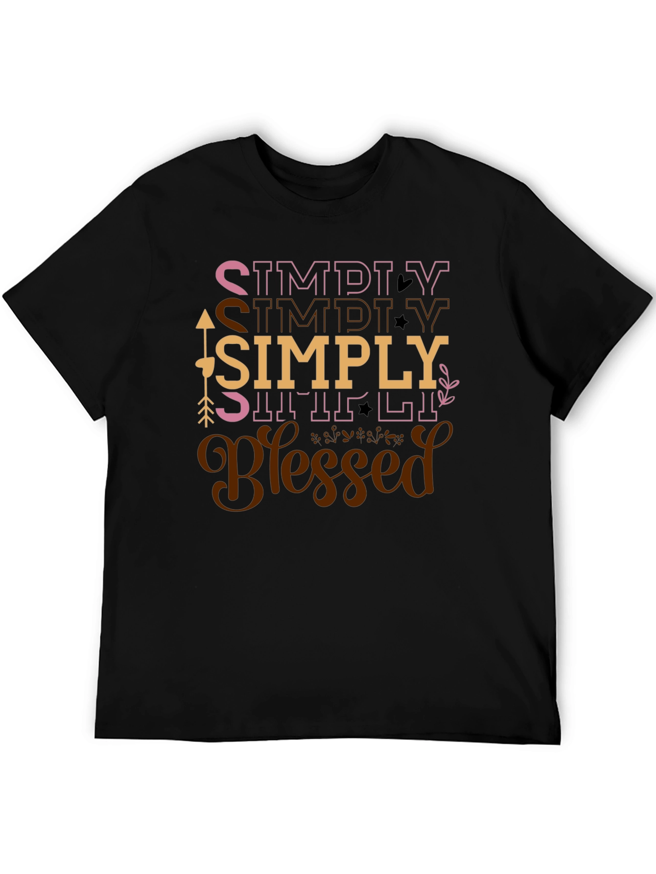 Simply Blessed Graphic Tee - Black