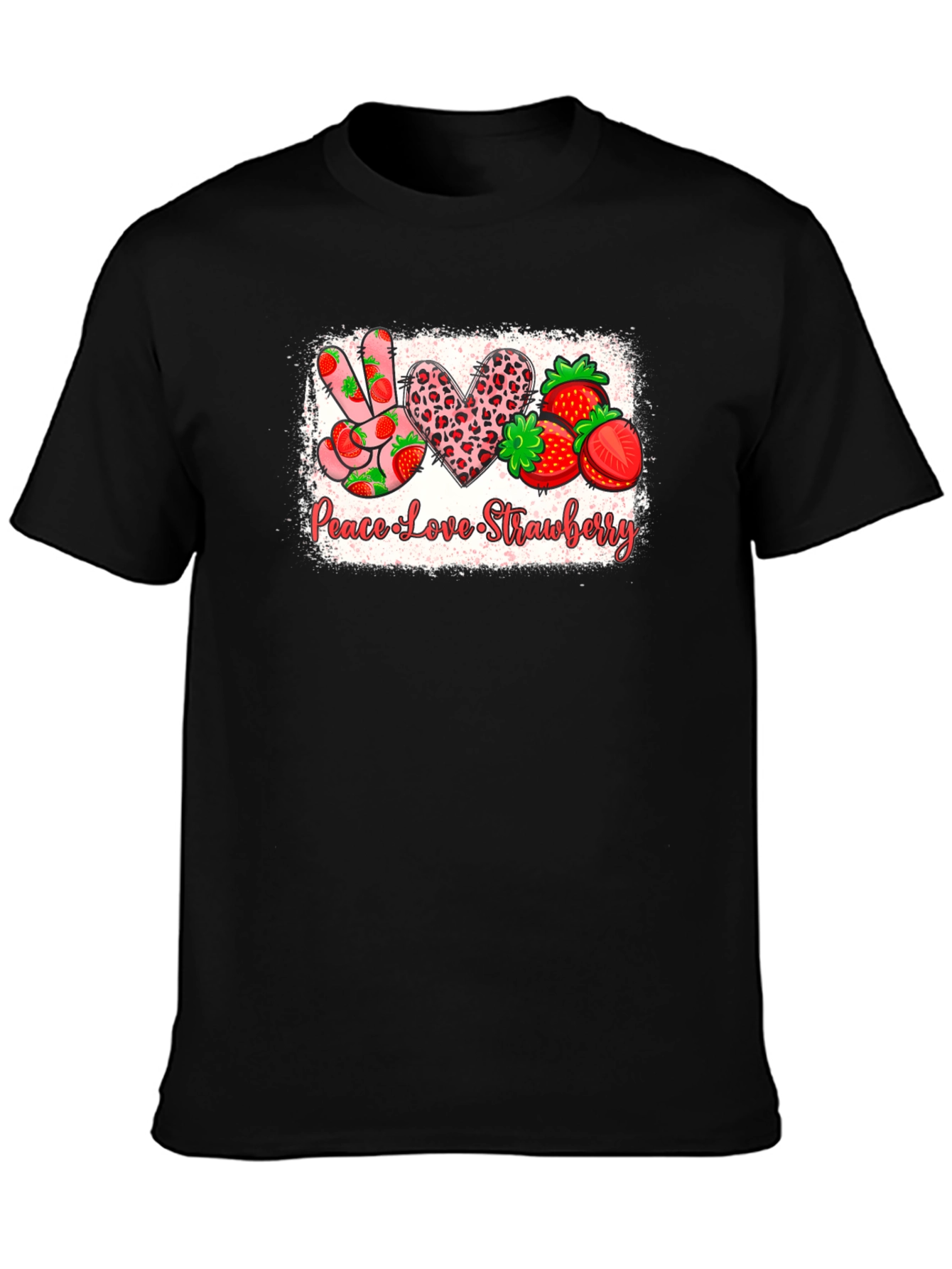 Peace Love Strawberry Graphic Tee
