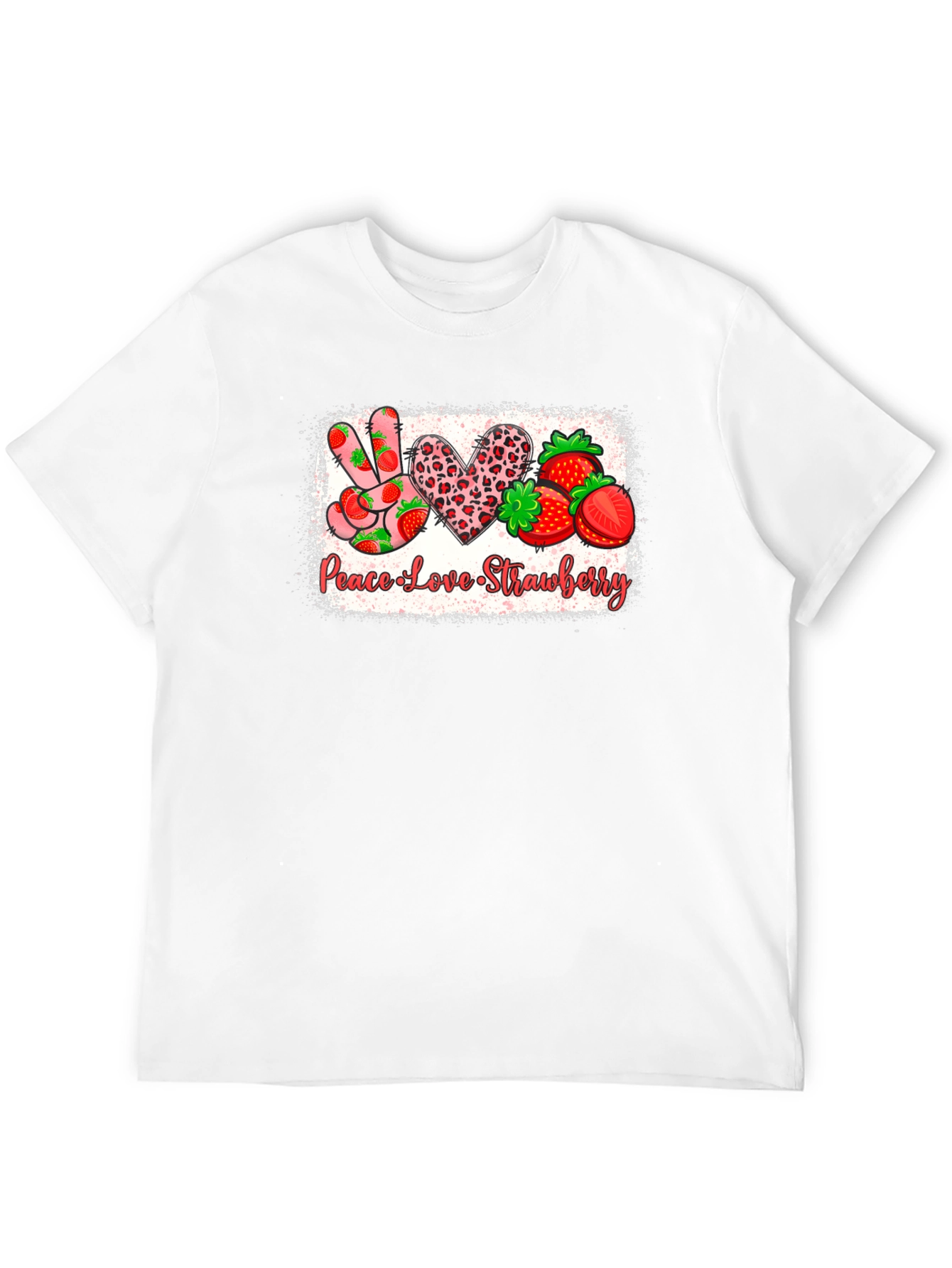 Peace Love Strawberry Graphic Tee