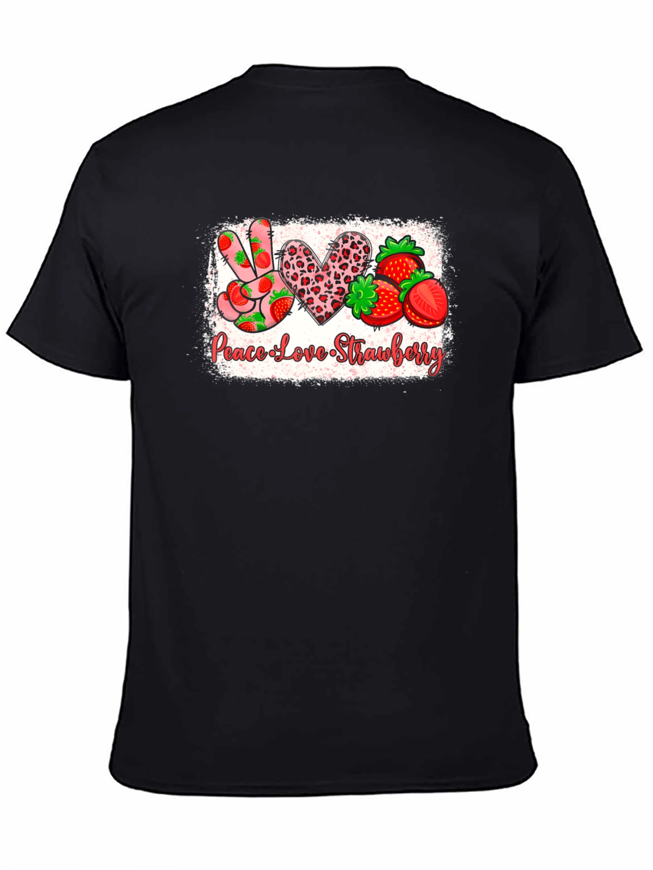 Peace Love Strawberry Graphic Tee